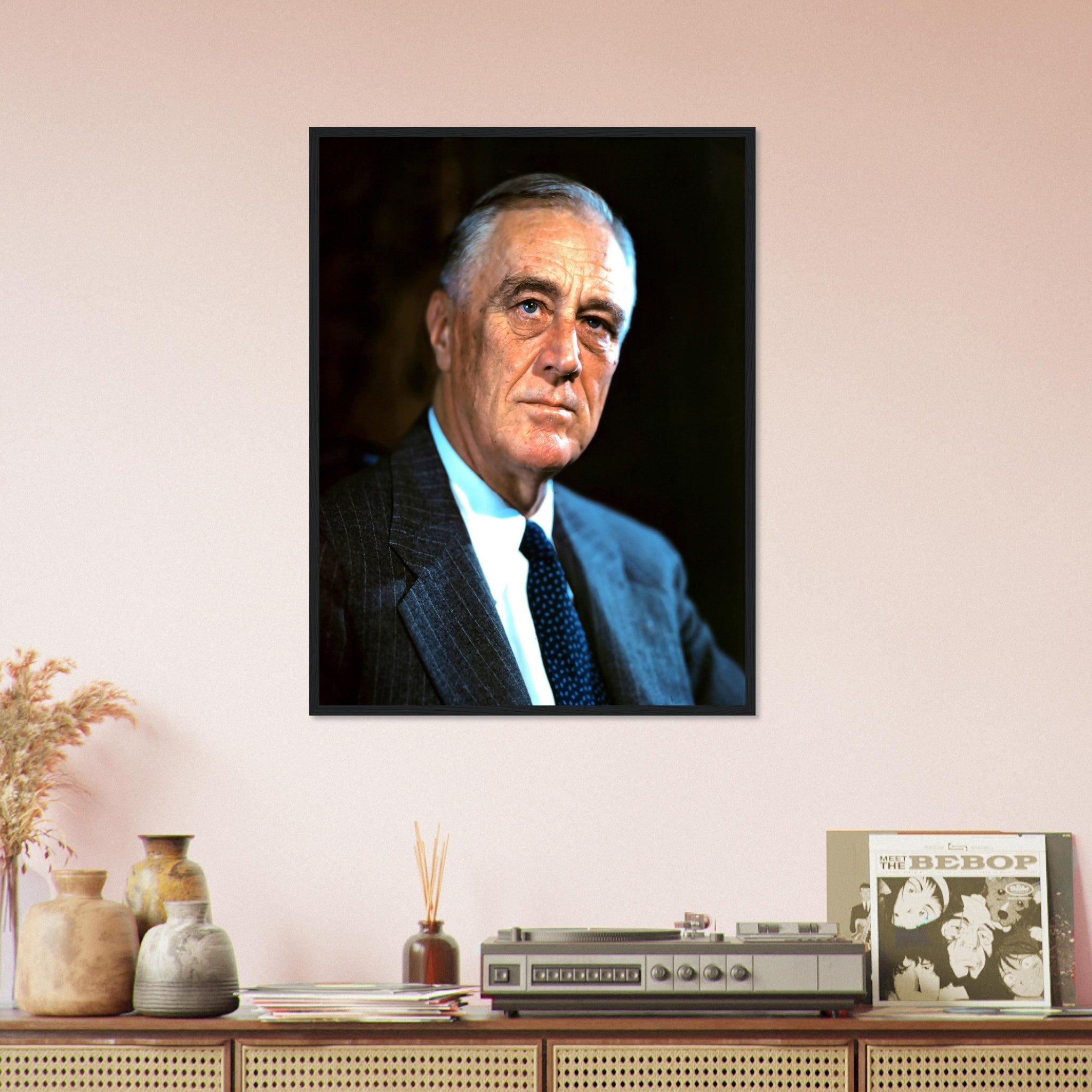 Franklin Roosevelt Framed, 32nd President Of These United States, Vintage Photo Portrait - Franklin Roosevelt Framed Print - WallArtPrints4U