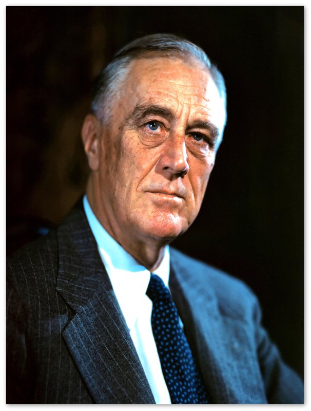 Franklin Roosevelt Poster, 32nd President Of These United States, Vintage Photo Portrait - Franklin Roosevelt Print - WallArtPrints4U