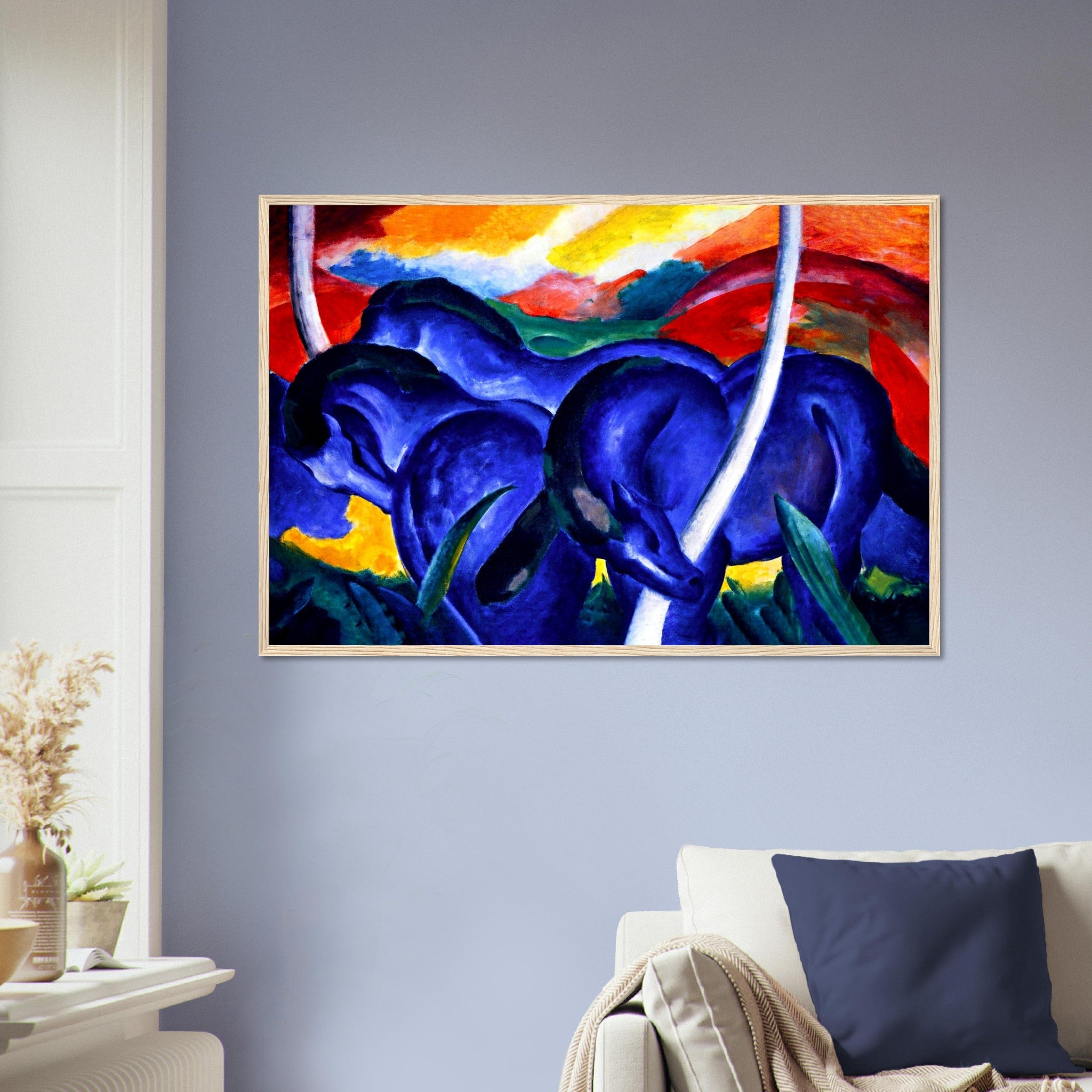 Franz Marc Blue Horse Framed Print Framed Blue Horse Ii 1911 - WallArtPrints4U