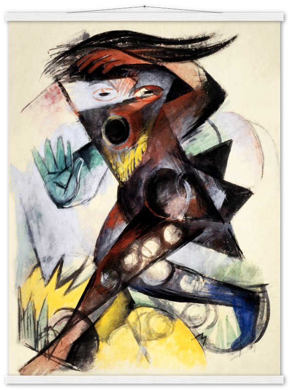 Franz Marc Caliban Figurine For The Tempest Poster Print 1904 - WallArtPrints4U