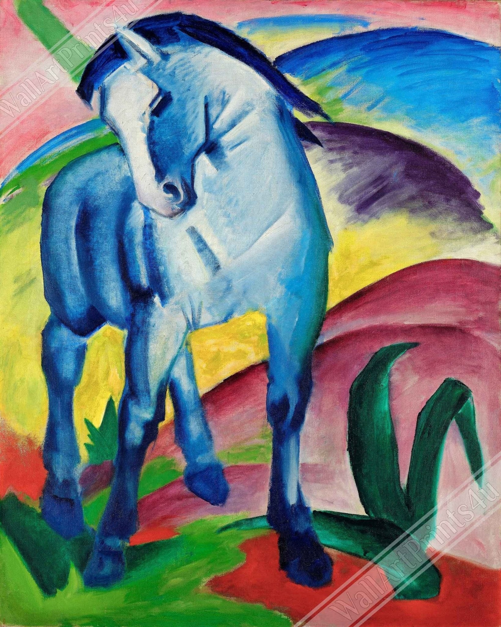Franz Marc The Blue Horse Canvas Print Franz Marc Canvas Print Canvas 1911 - WallArtPrints4U