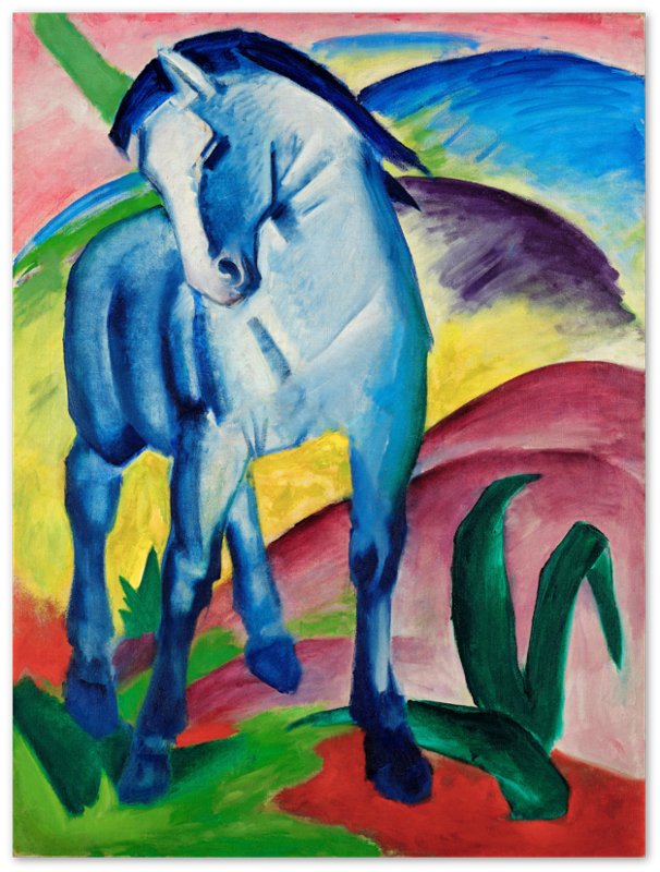 Franz Marc The Blue Horse Poster Franz Marc Poster Print 1911 - WallArtPrints4U