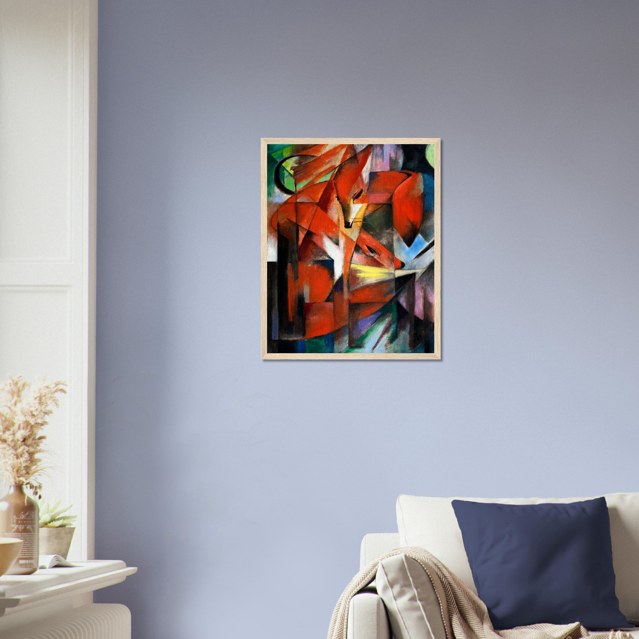 Franz Marc The Foxes Framed Print Framed The Foxes 1913 UK EU USA Domestic Shipping - WallArtPrints4U