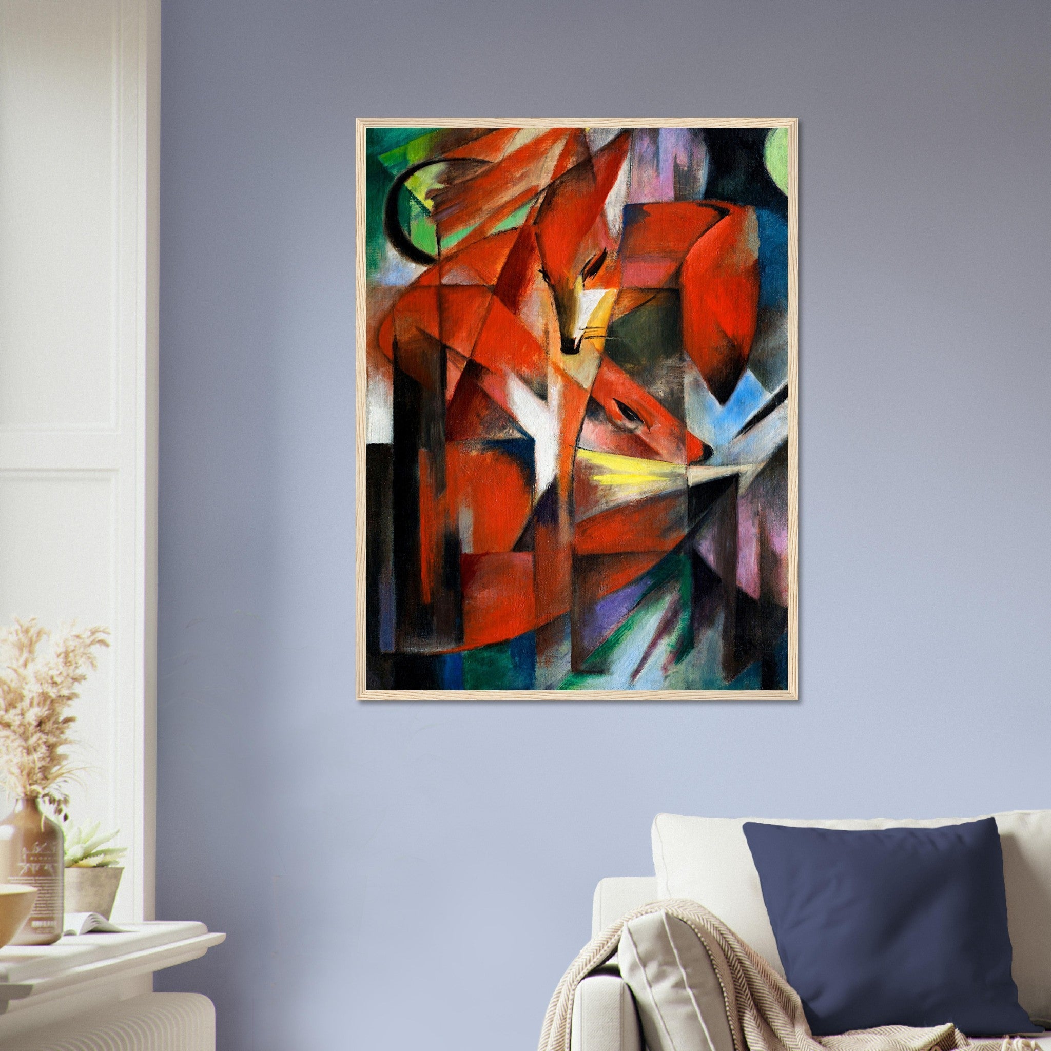 Franz Marc The Foxes Framed Print Framed The Foxes 1913 UK EU USA Domestic Shipping - WallArtPrints4U