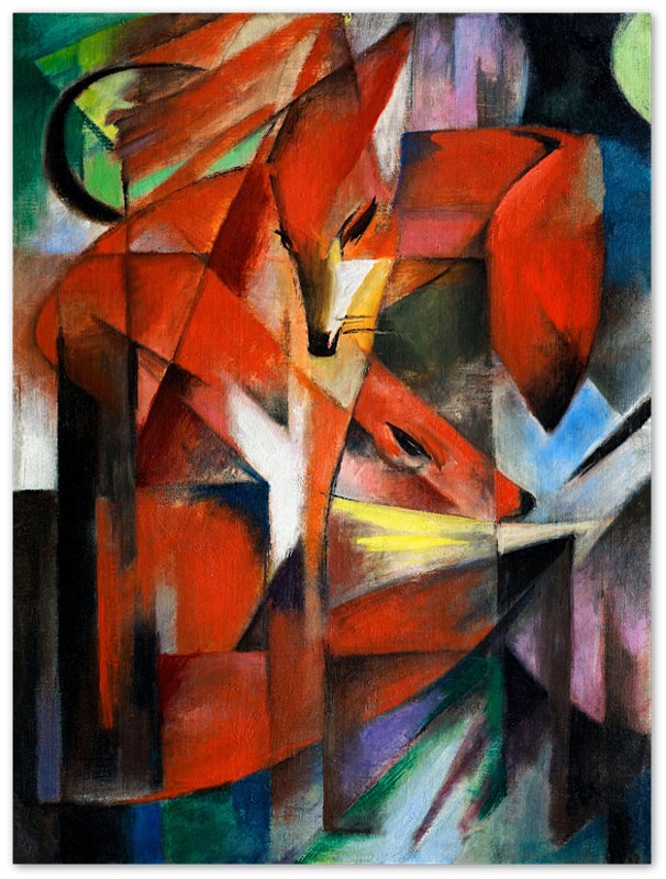 Franz Marc The Foxes Poster Print The Foxes 1913 - WallArtPrints4U