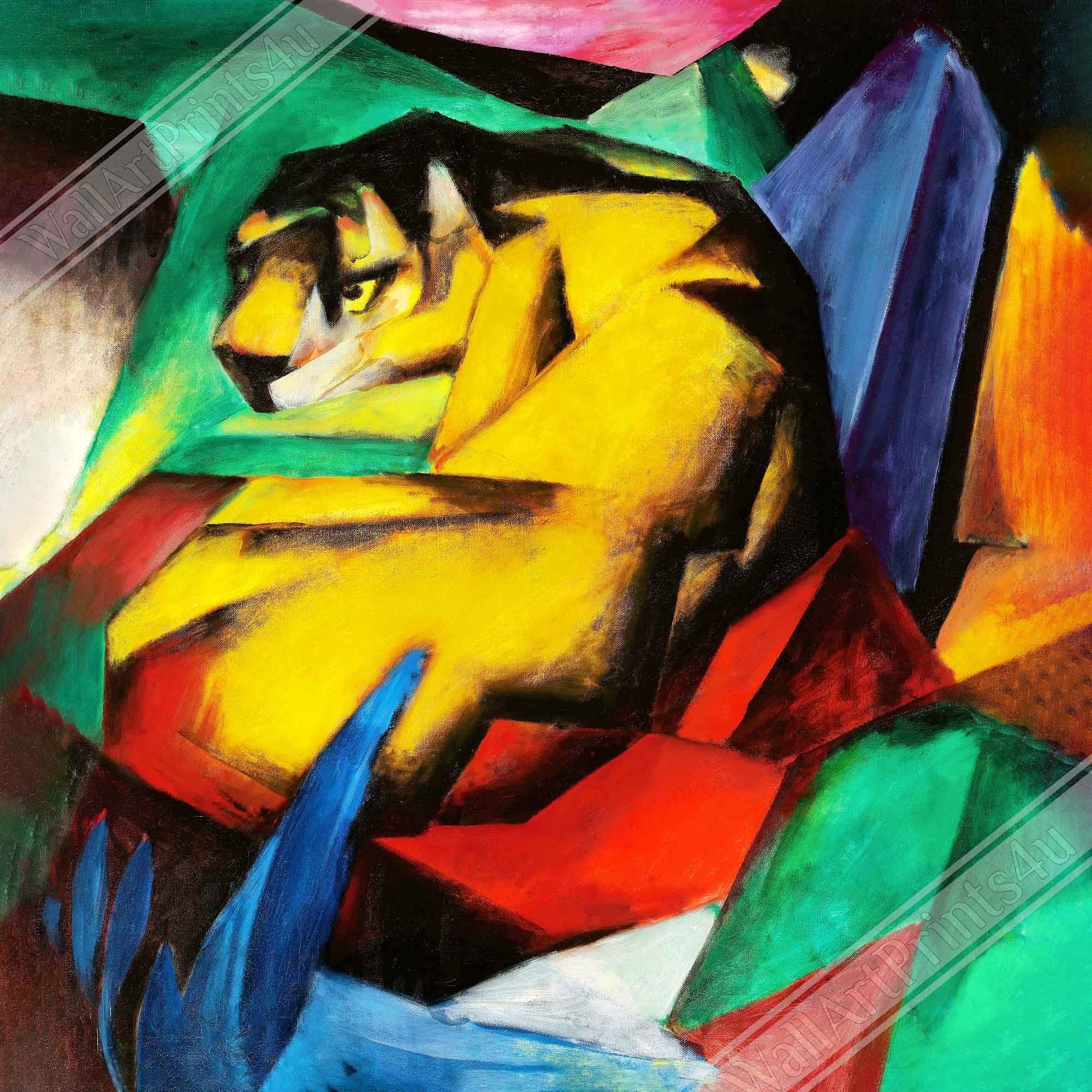 Franz Marc The Tiger Canvas Print Franz Marc Canvas Print Canvas 1912 - WallArtPrints4U