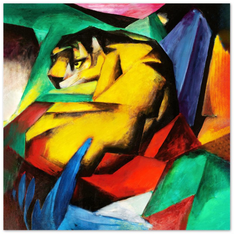 Franz Marc The Tiger Poster Franz Marc Poster Print 1912 - WallArtPrints4U