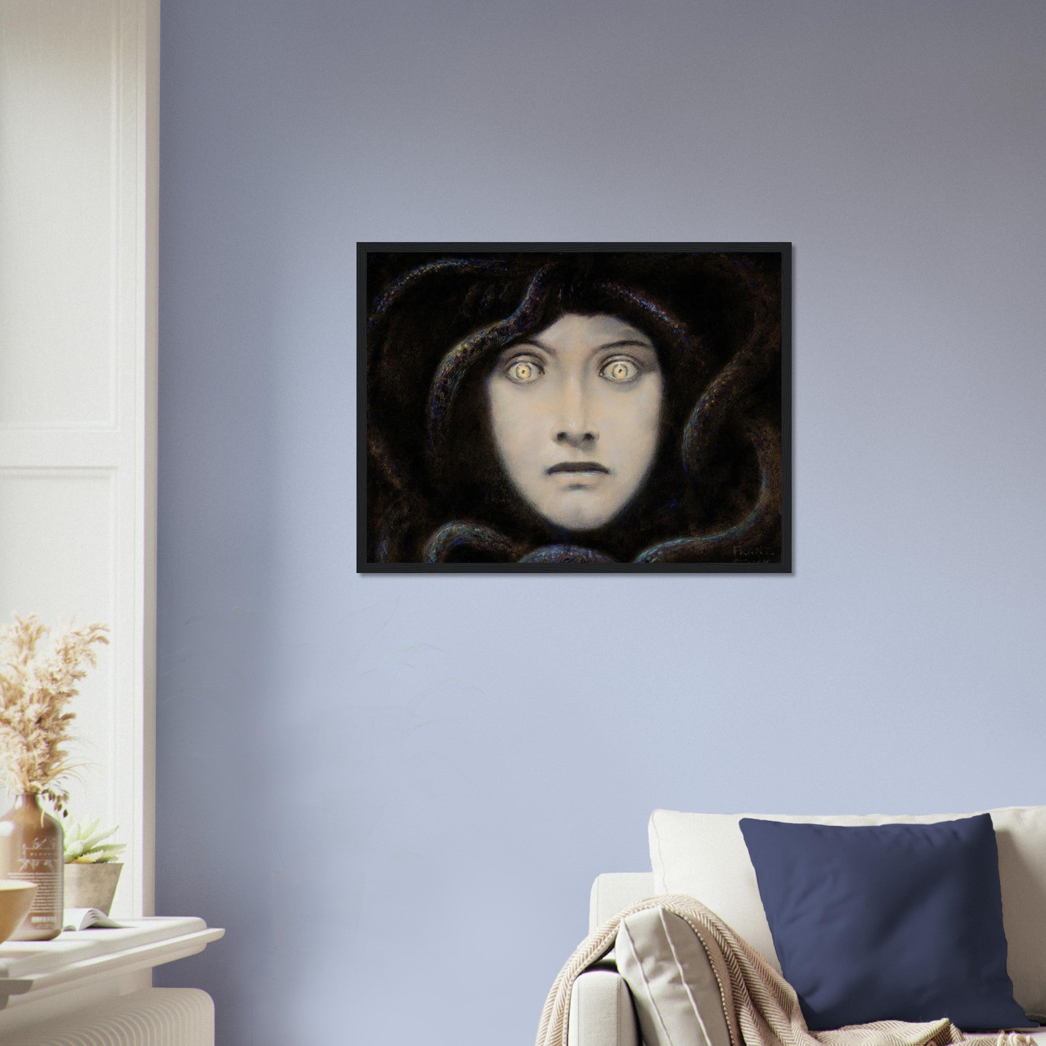 Franz Von Stuck Framed Print, Medusa 1892 Von Stuck Framed - WallArtPrints4U