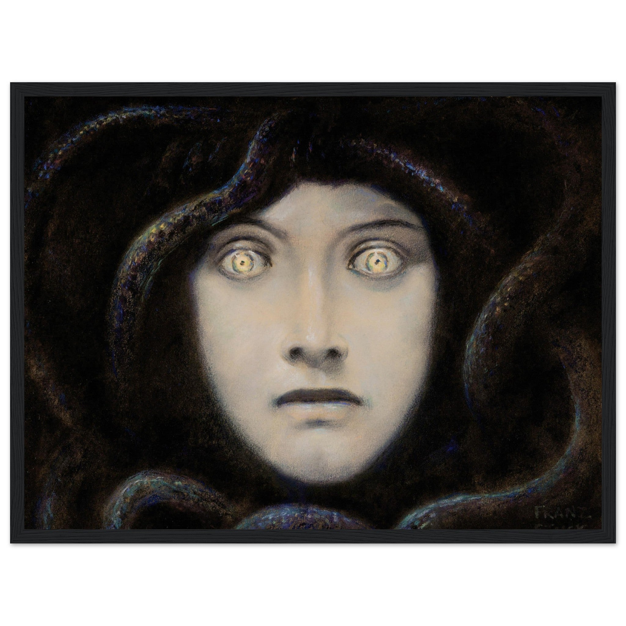 Franz Von Stuck Framed Print, Medusa 1892 Von Stuck Framed - WallArtPrints4U