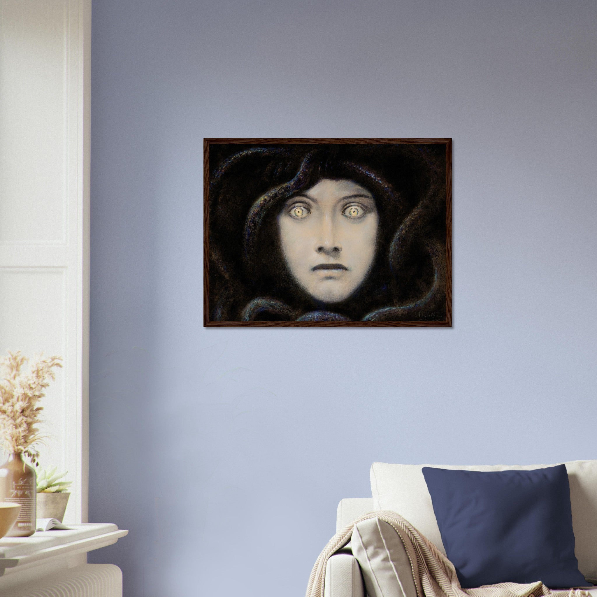 Franz Von Stuck Framed Print, Medusa 1892 Von Stuck Framed - WallArtPrints4U