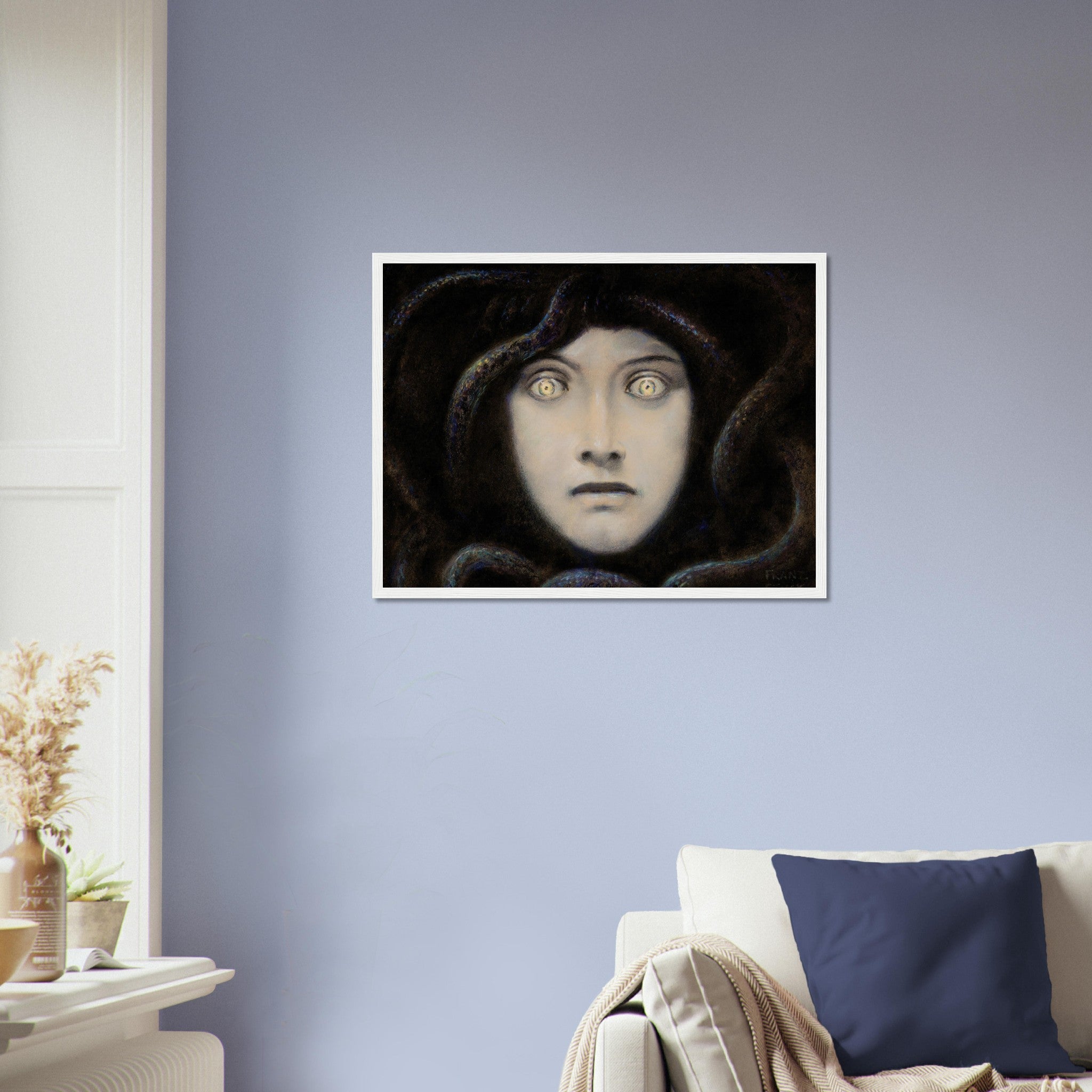 Franz Von Stuck Framed Print, Medusa 1892 Von Stuck Framed - WallArtPrints4U