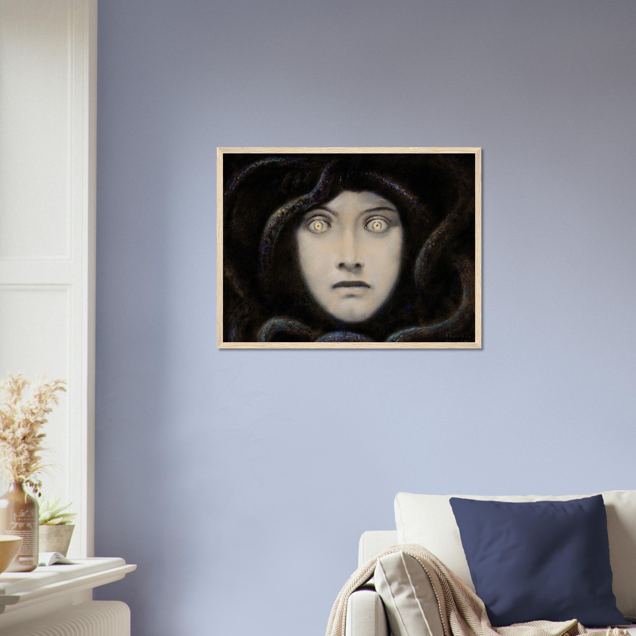 Franz Von Stuck Framed Print, Medusa 1892 Von Stuck Framed - WallArtPrints4U