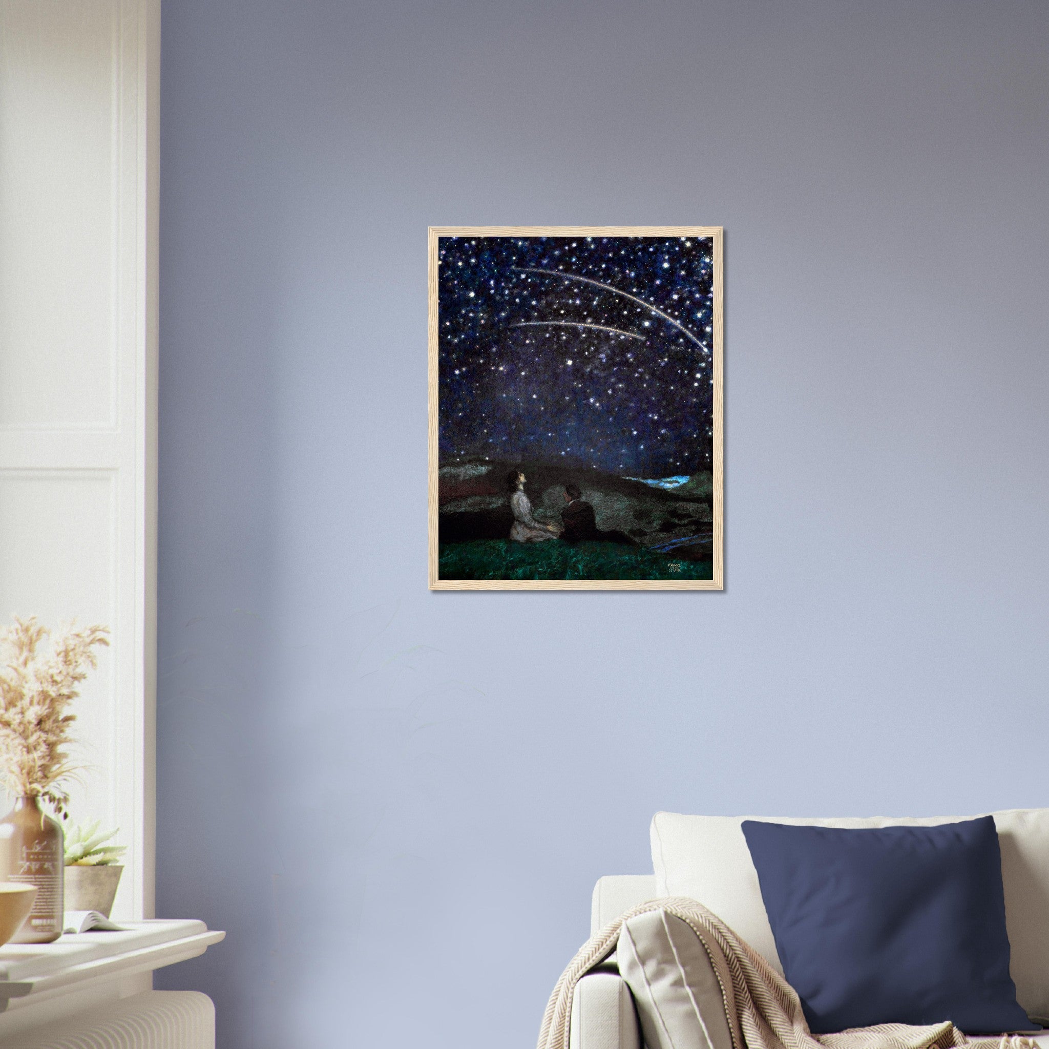 Franz Von Stuck Framed Print, Sternschnuppen (Shooting Stars) 1892 Von Stuck Framed UK EU USA Domestic Shipping - WallArtPrints4U