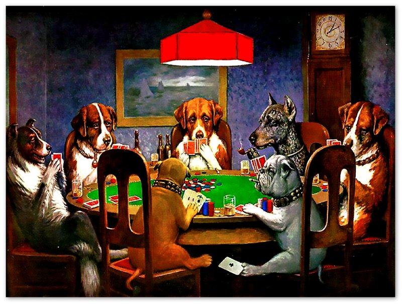 Friend In Need Poster, Dogs Playing Poker Poster - Friend In Need Print - Cassius Marcellus Coolidge - WallArtPrints4U