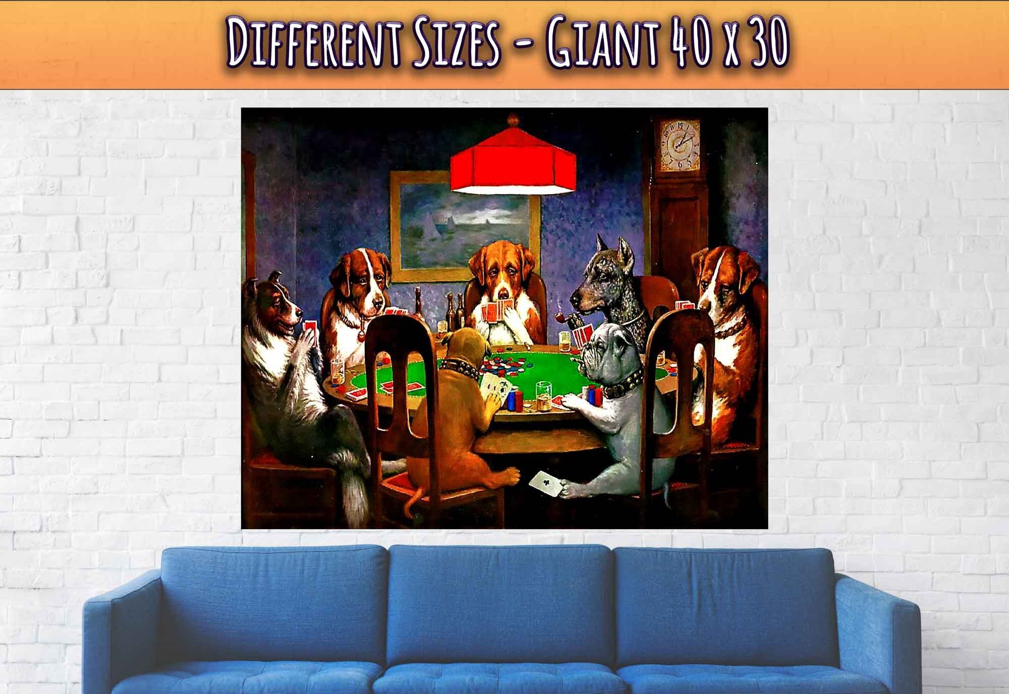 Friend In Need Poster, Dogs Playing Poker Poster - Friend In Need Print - Cassius Marcellus Coolidge - WallArtPrints4U