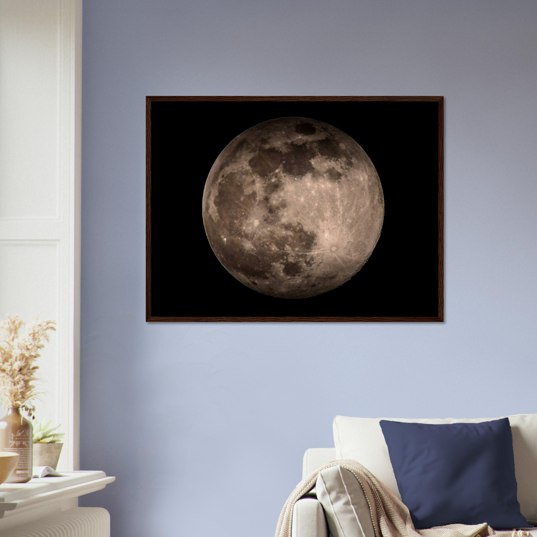 Full Moon Framed, Lunar Artwork, Full Moon Framed Print - WallArtPrints4U