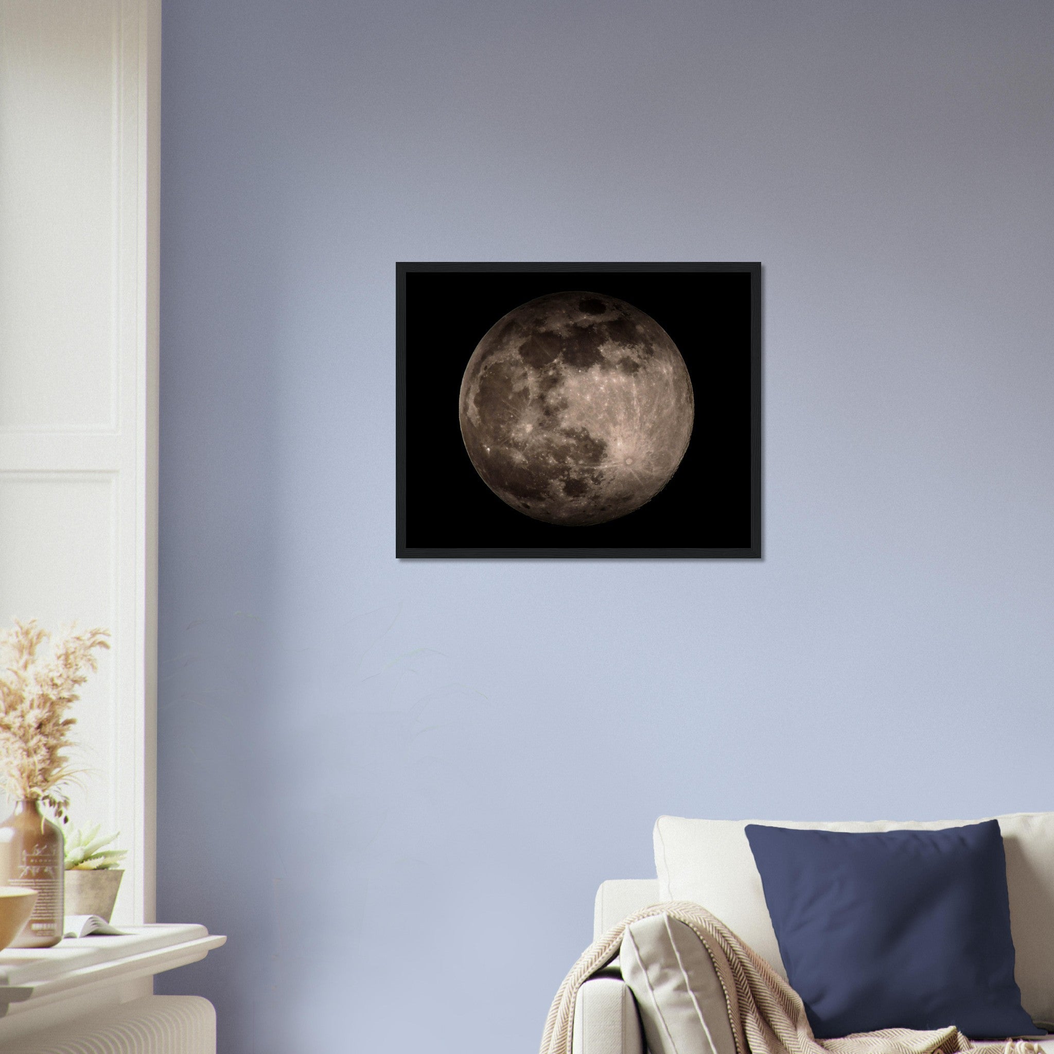 Full Moon Framed, Lunar Artwork, Full Moon Framed Print - WallArtPrints4U