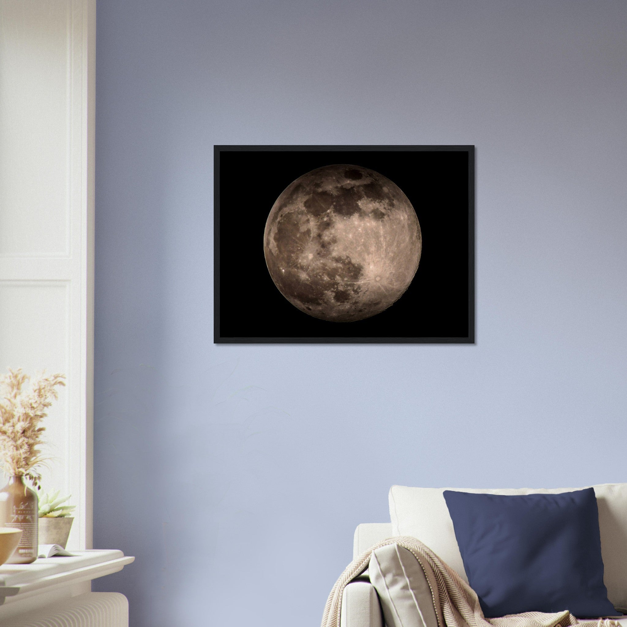 Full Moon Framed, Lunar Artwork, Full Moon Framed Print - WallArtPrints4U