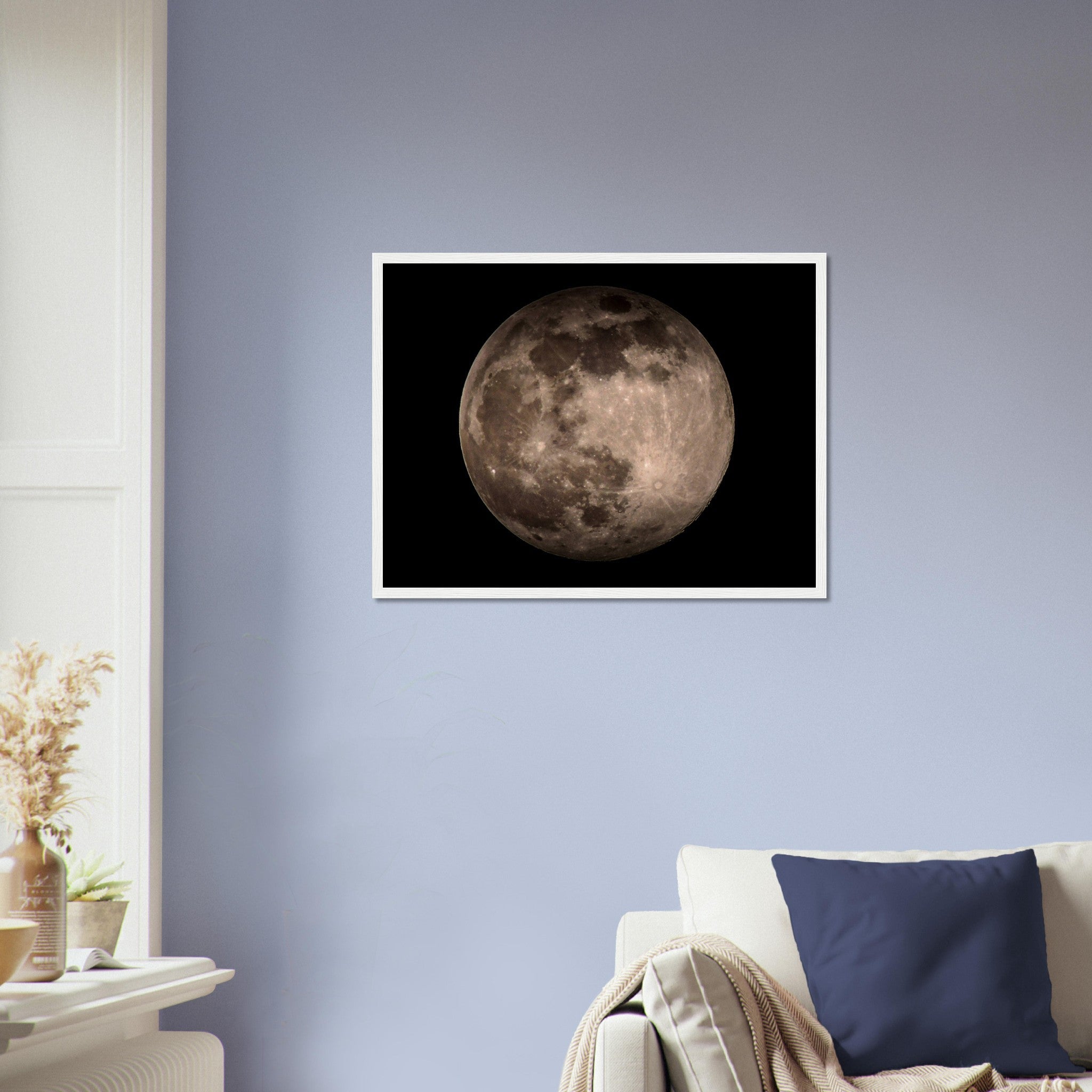 Full Moon Framed, Lunar Artwork, Full Moon Framed Print - WallArtPrints4U