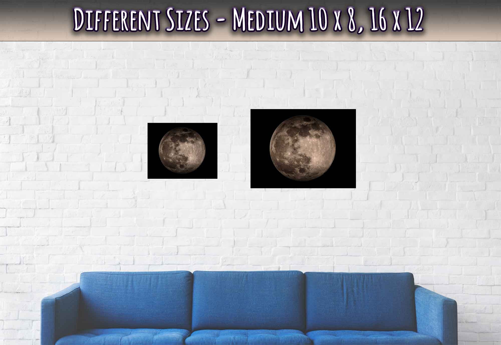 Full Moon Poster, Lunar Artwork, Full Moon Print - WallArtPrints4U