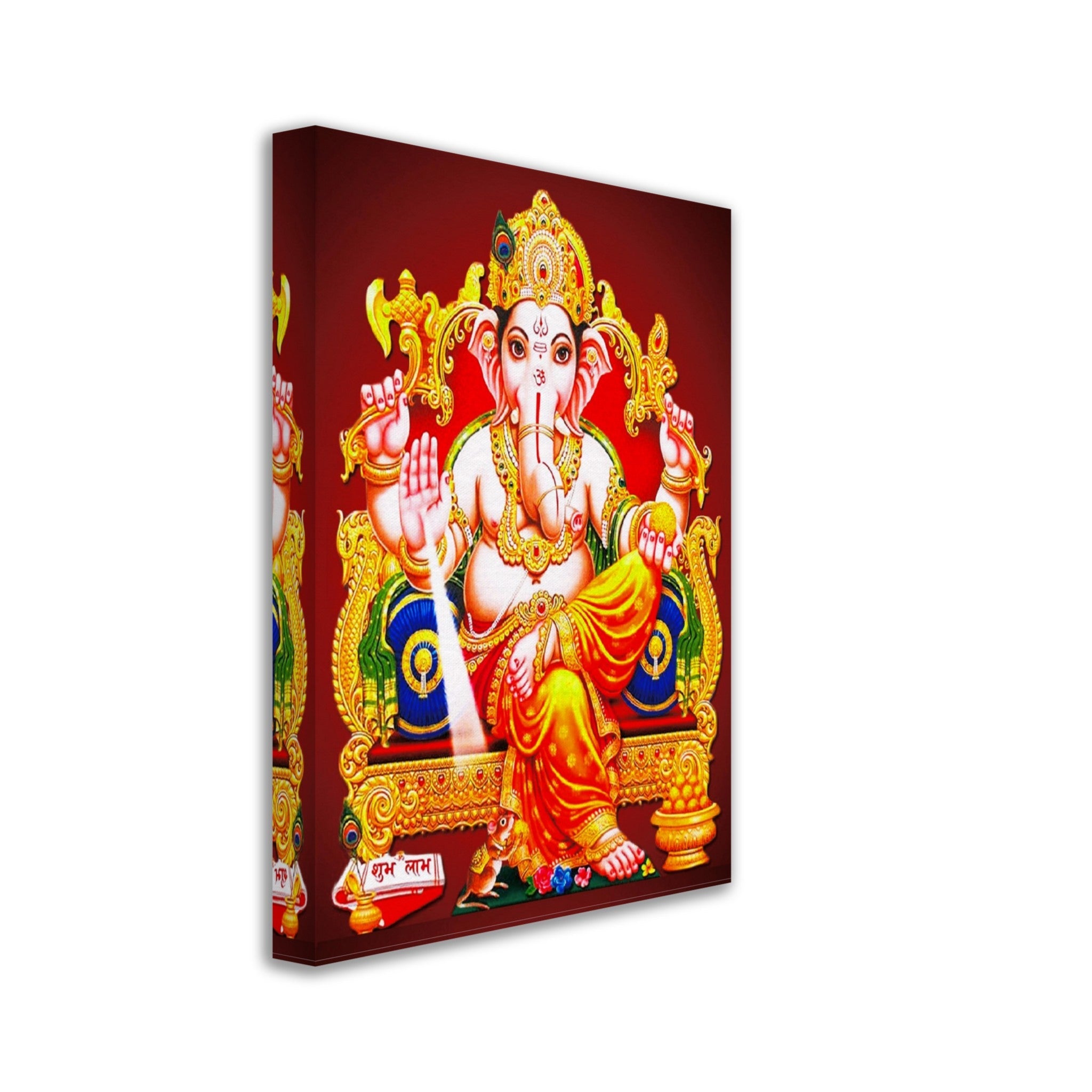 Ganesha Canvas Print, Hindu God Of Success, Wisdom - Ganesha Print - Remover Of Obstacles, Ganesha Mantra Meditation - WallArtPrints4U