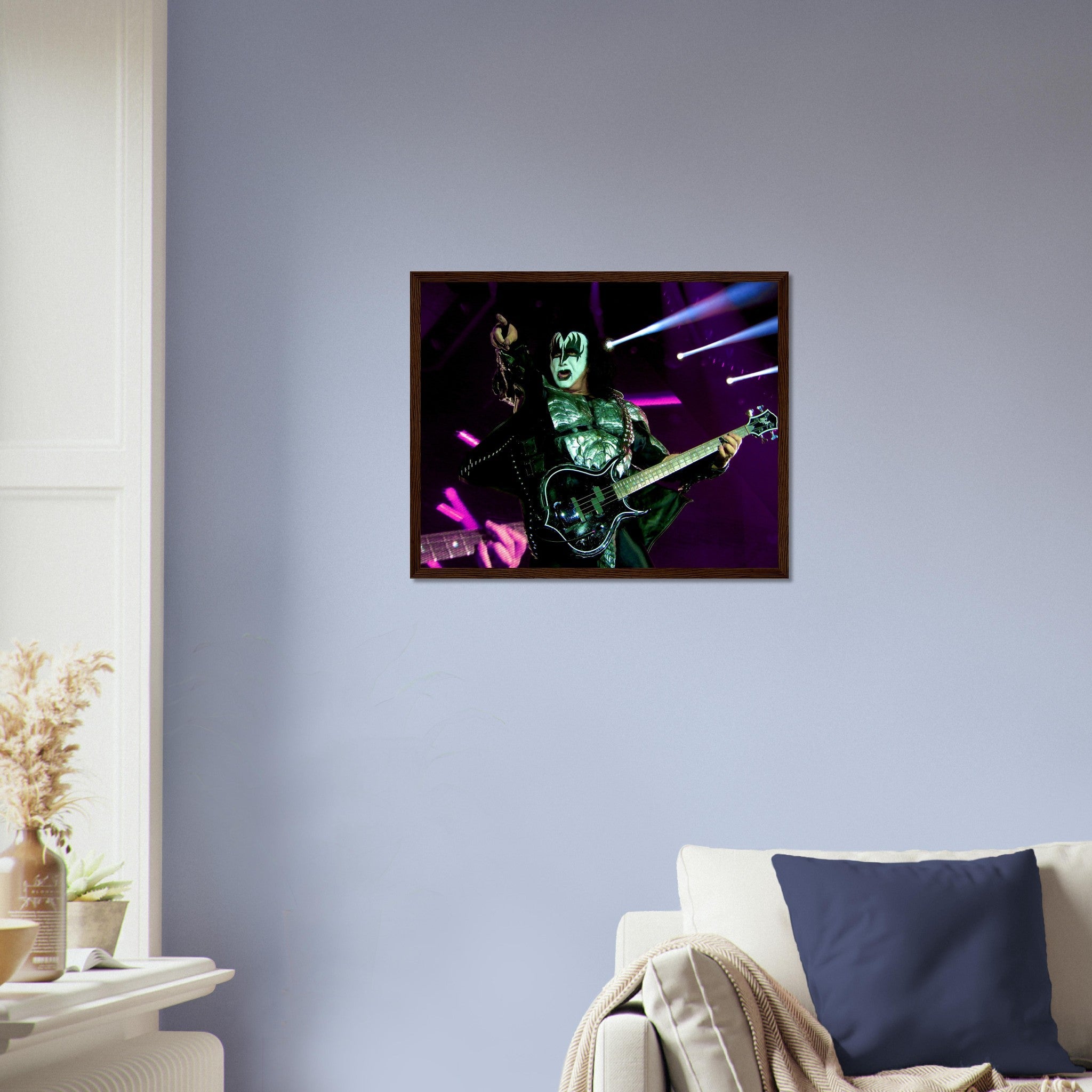 Gene Simmons Framed, Kiss Rock Band Framed Print, The Demon Hellfest - WallArtPrints4U