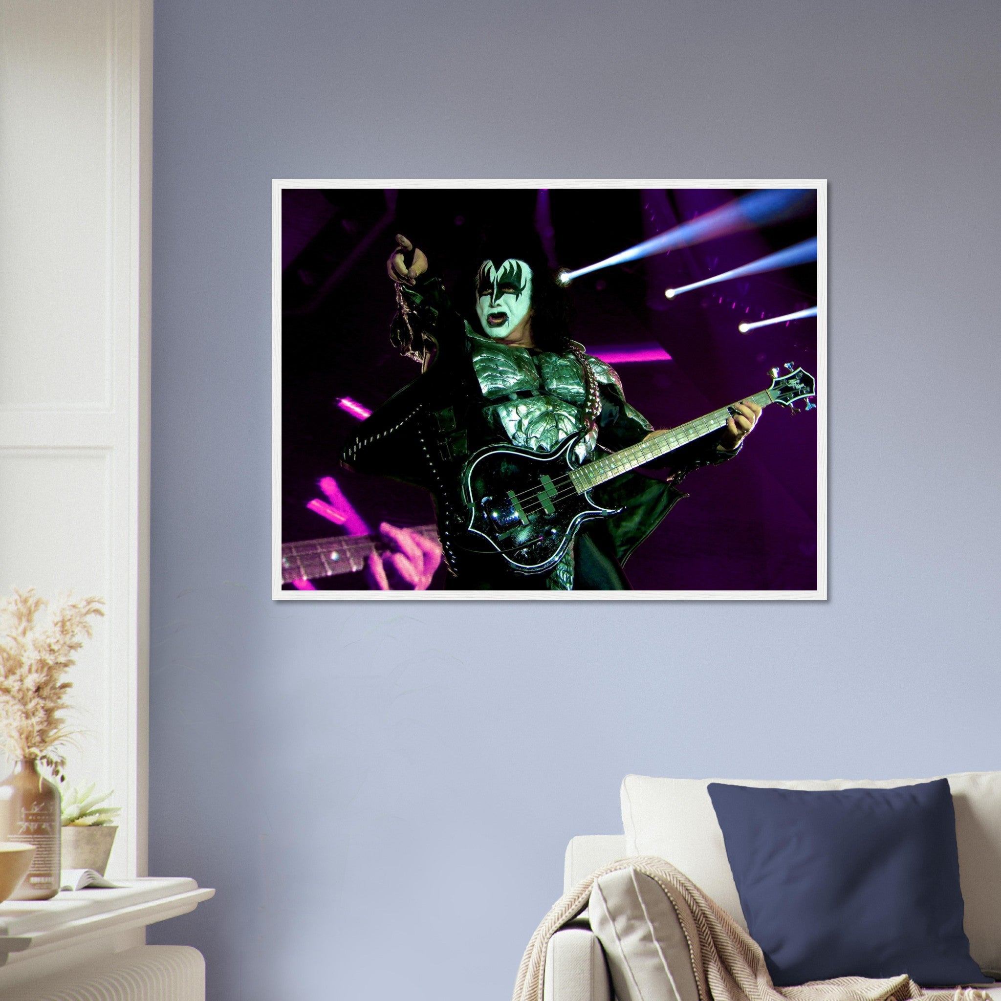 Gene Simmons Framed, Kiss Rock Band Framed Print, The Demon Hellfest - WallArtPrints4U
