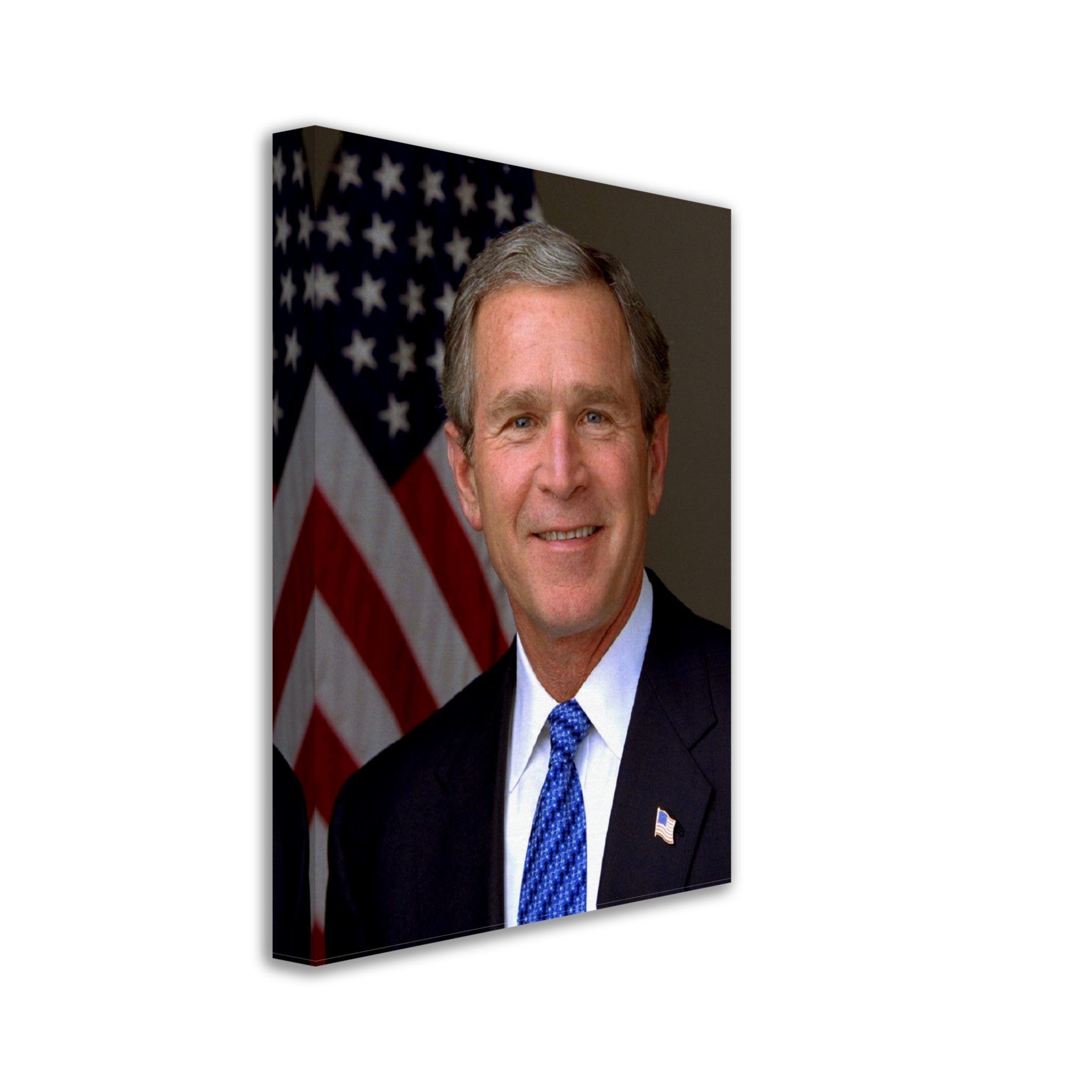 George W Bush Canvas, 43rd President Of These United States, Vintage Photo Portrait - George W Bush Canvas Print - WallArtPrints4U