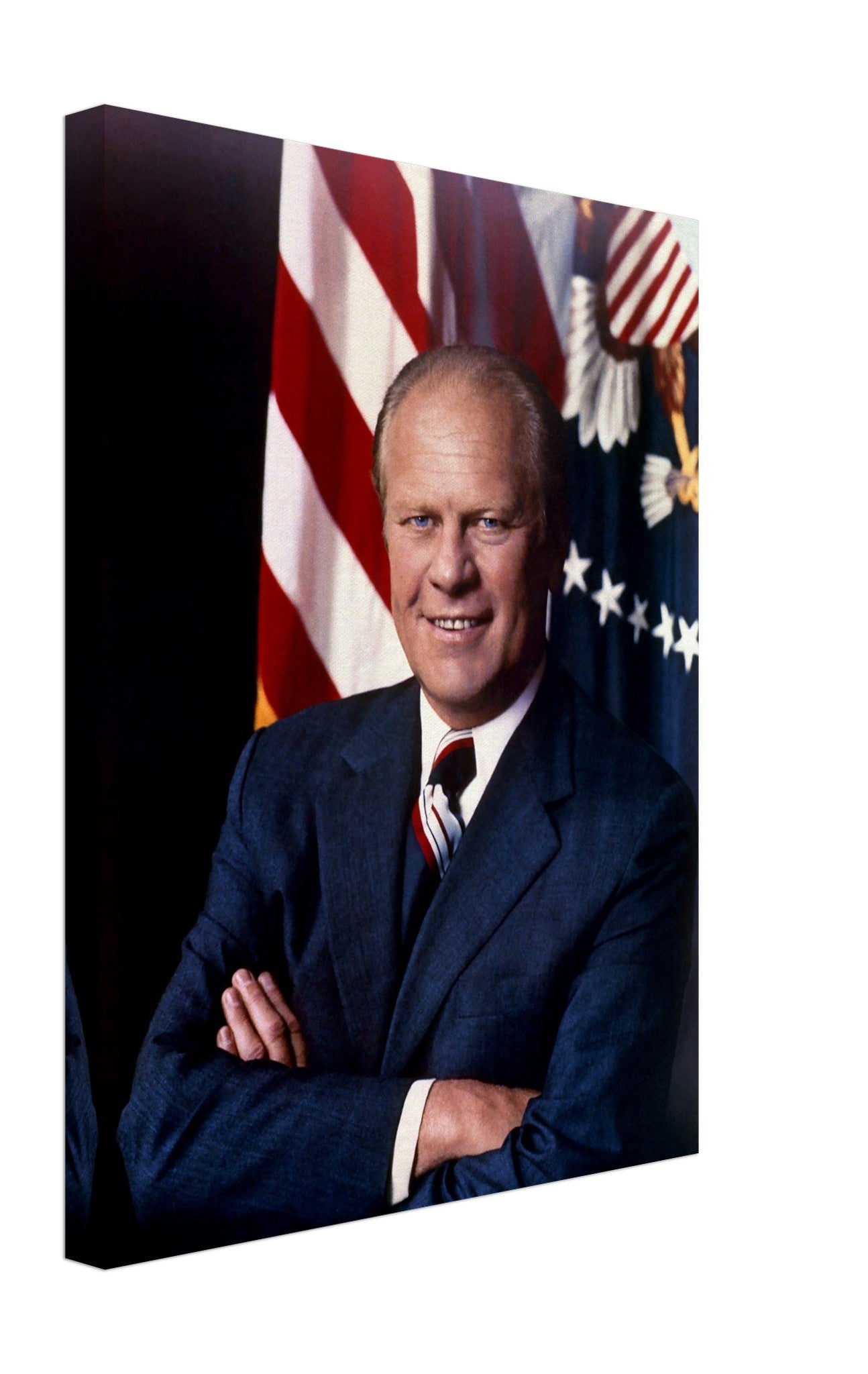 Gerald Ford Canvas, 38th President Of These United States, Vintage Photo Portrait - Gerald Ford Canvas Print - WallArtPrints4U