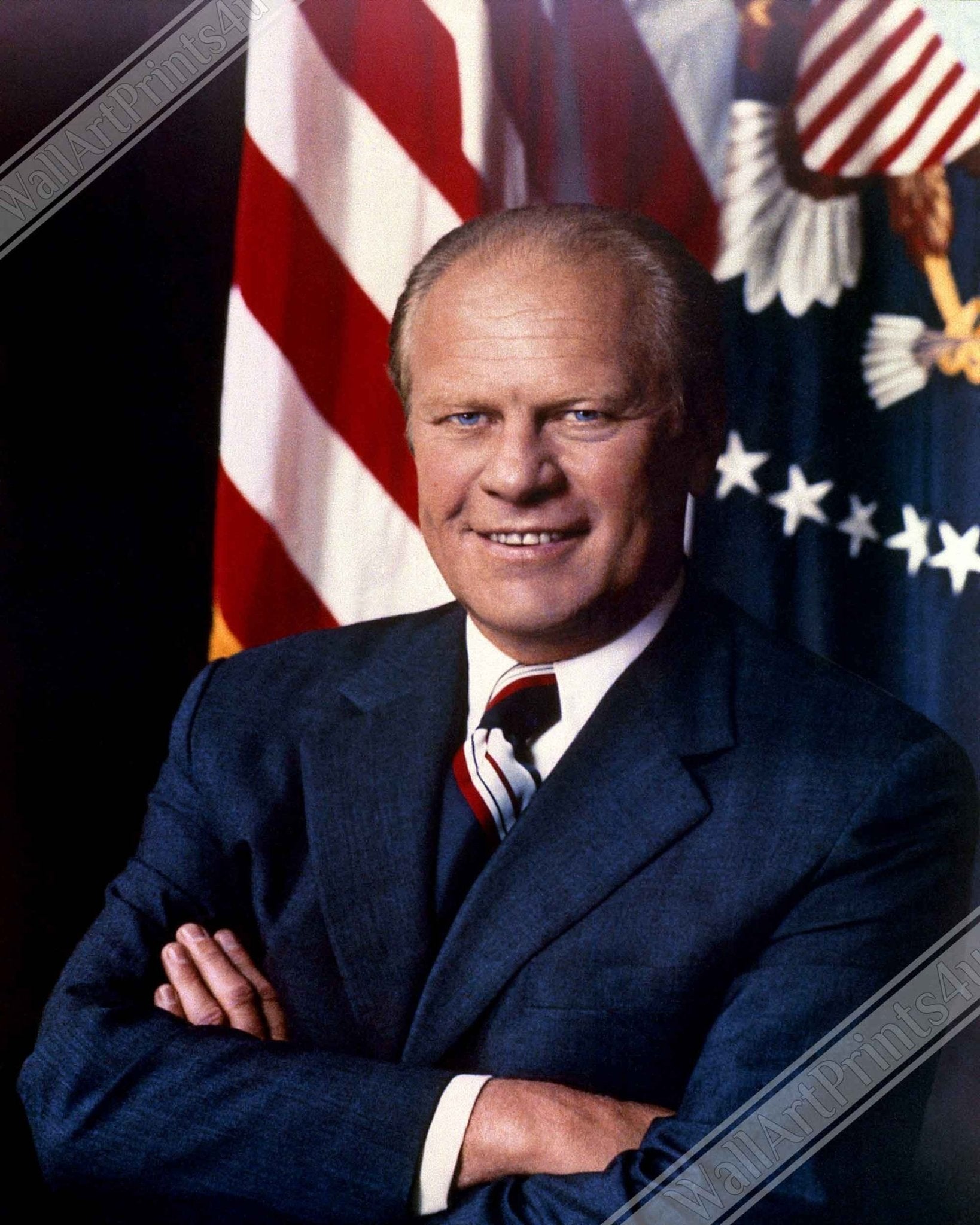 Gerald Ford Canvas, 38th President Of These United States, Vintage Photo Portrait - Gerald Ford Canvas Print - WallArtPrints4U