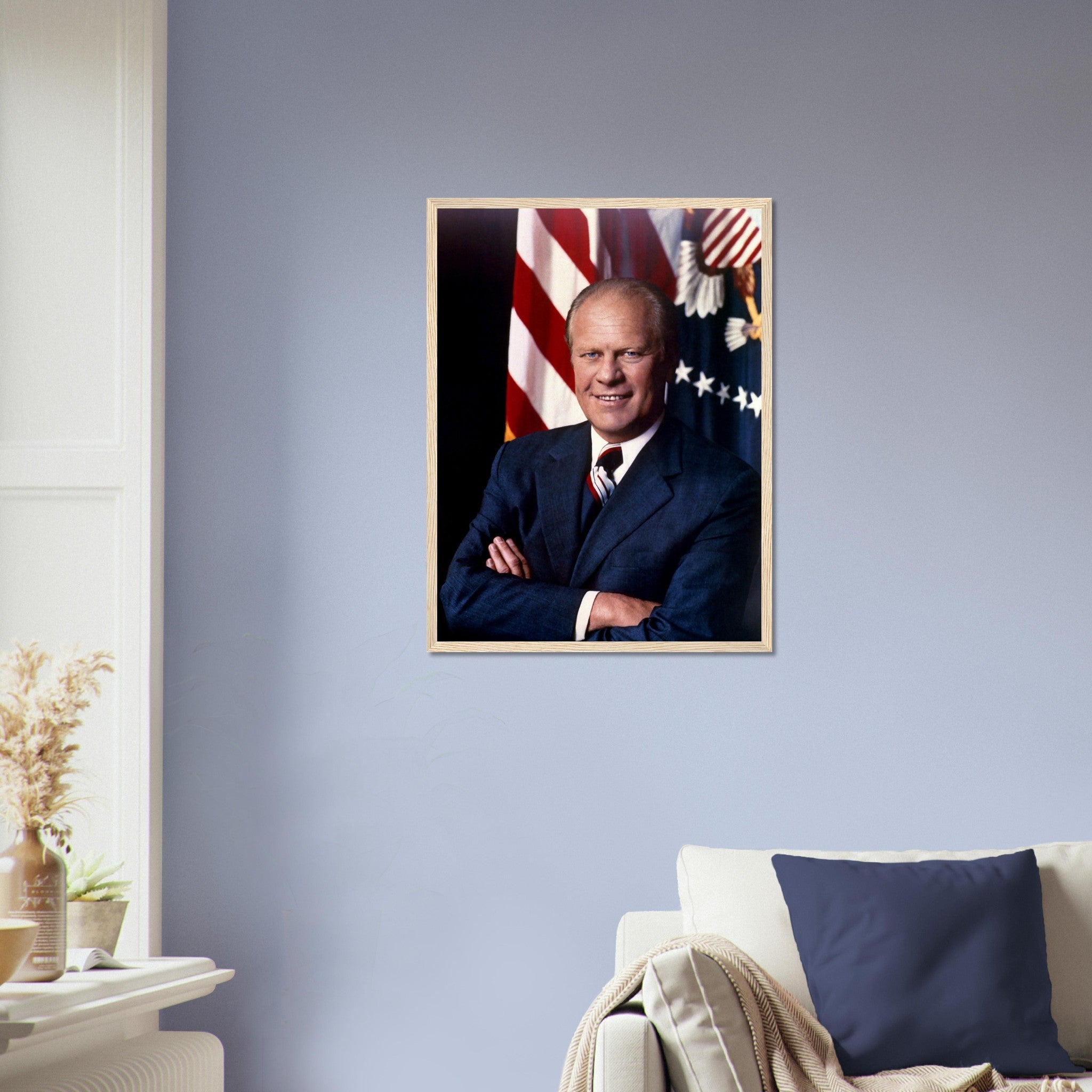 Gerald Ford Framed, 38th President Of These United States, Vintage Photo Portrait - Gerald Ford Framed Print - WallArtPrints4U