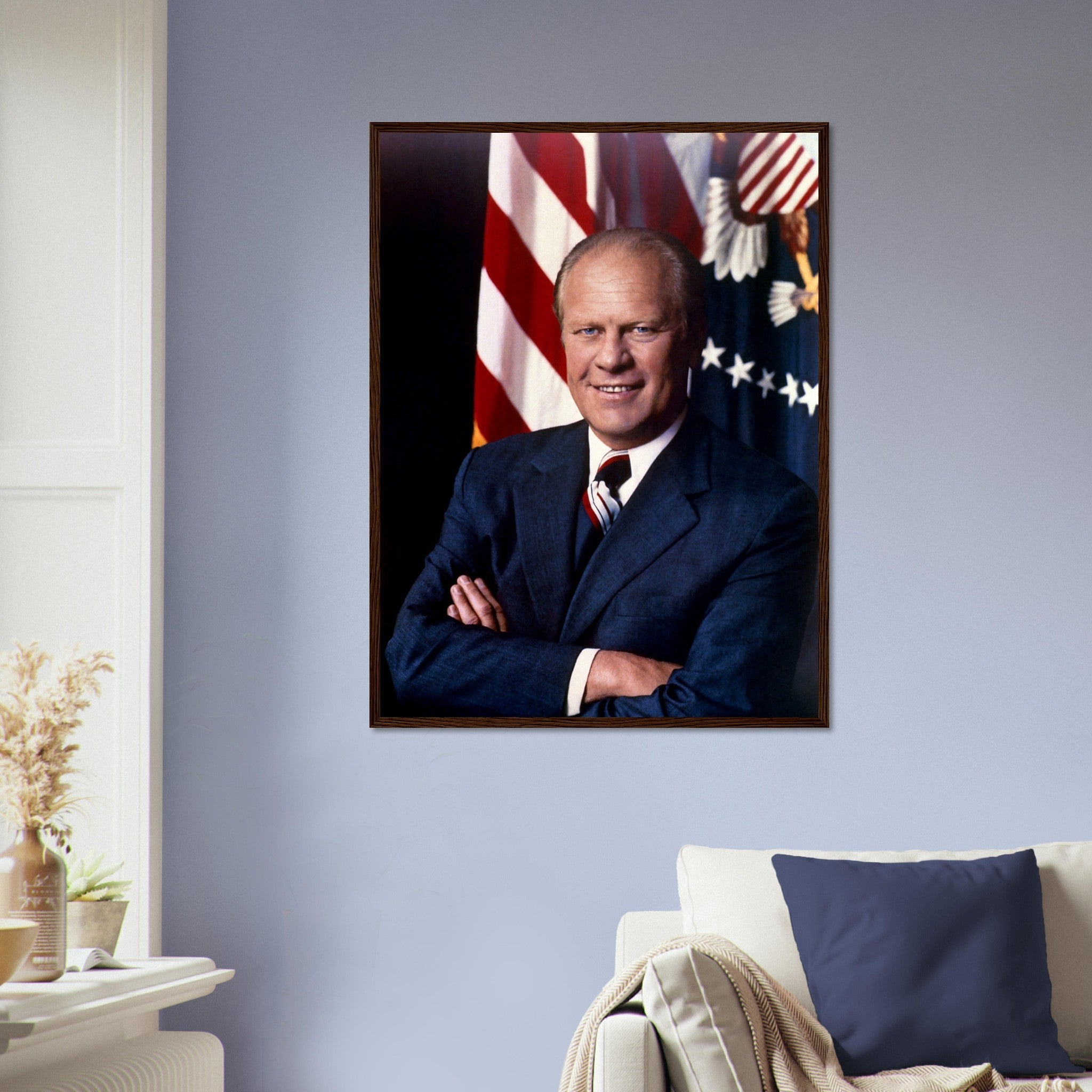 Gerald Ford Framed, 38th President Of These United States, Vintage Photo Portrait - Gerald Ford Framed Print - WallArtPrints4U