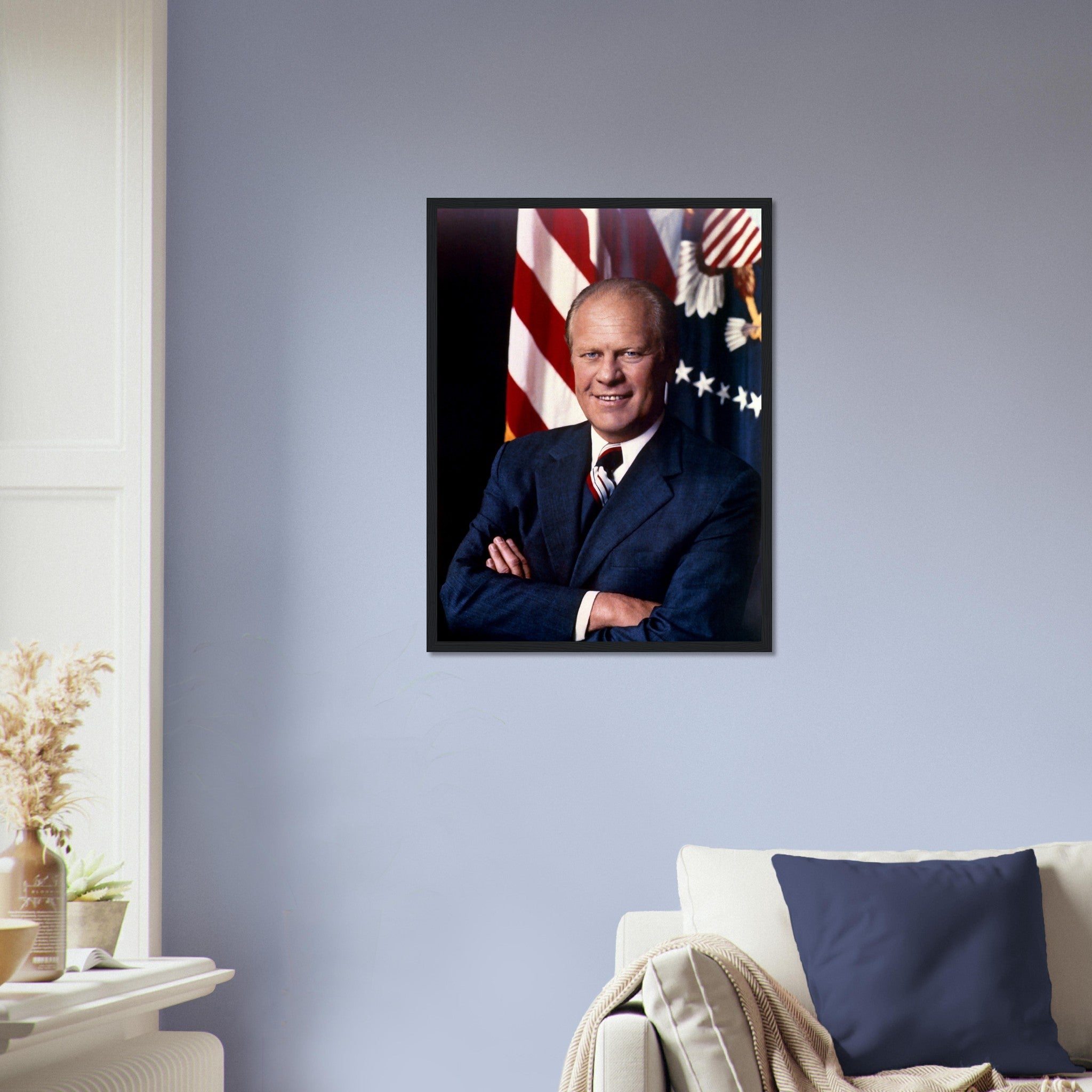 Gerald Ford Framed, 38th President Of These United States, Vintage Photo Portrait - Gerald Ford Framed Print - WallArtPrints4U