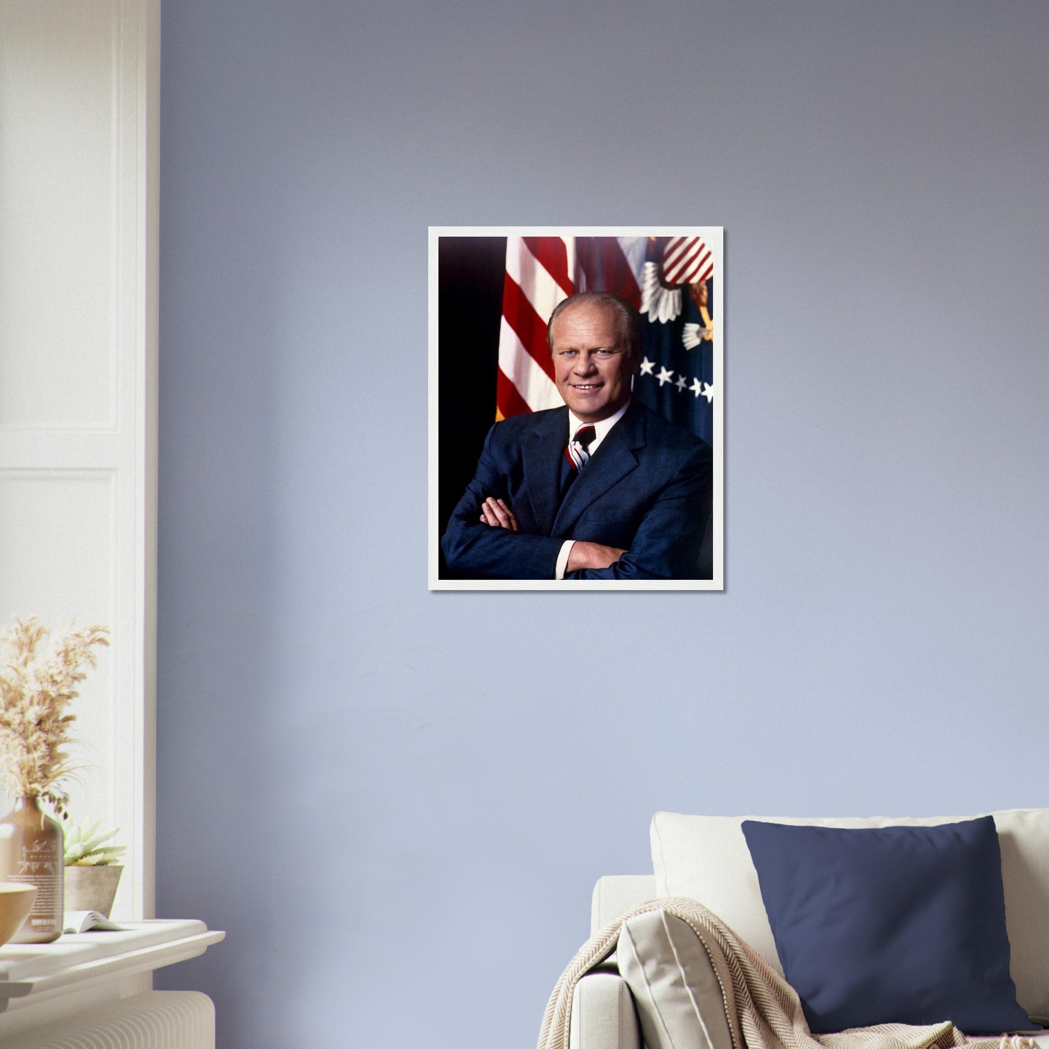 Gerald Ford Framed, 38th President Of These United States, Vintage Photo Portrait - Gerald Ford Framed Print - WallArtPrints4U