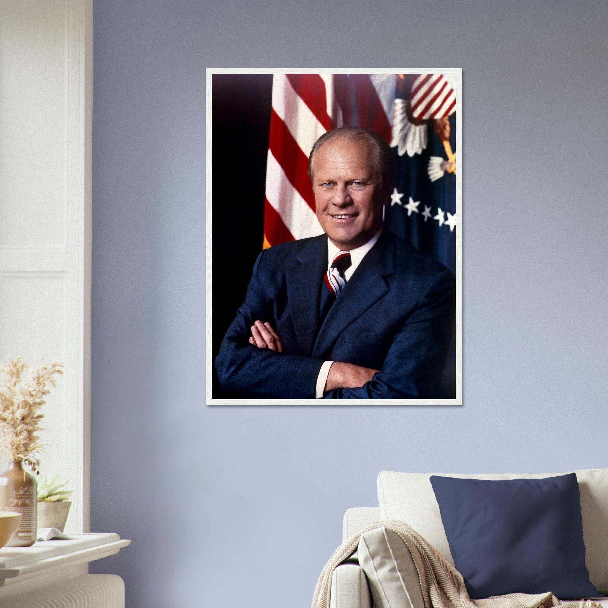 Gerald Ford Framed, 38th President Of These United States, Vintage Photo Portrait - Gerald Ford Framed Print - WallArtPrints4U