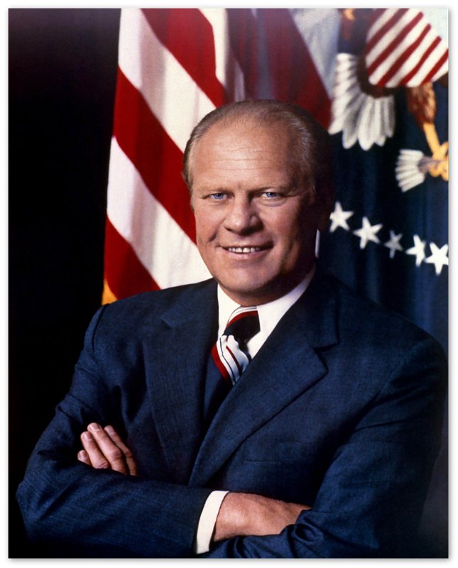 Gerald Ford Poster, 38th President Of These United States, Vintage Photo Portrait - Gerald Ford Print - WallArtPrints4U