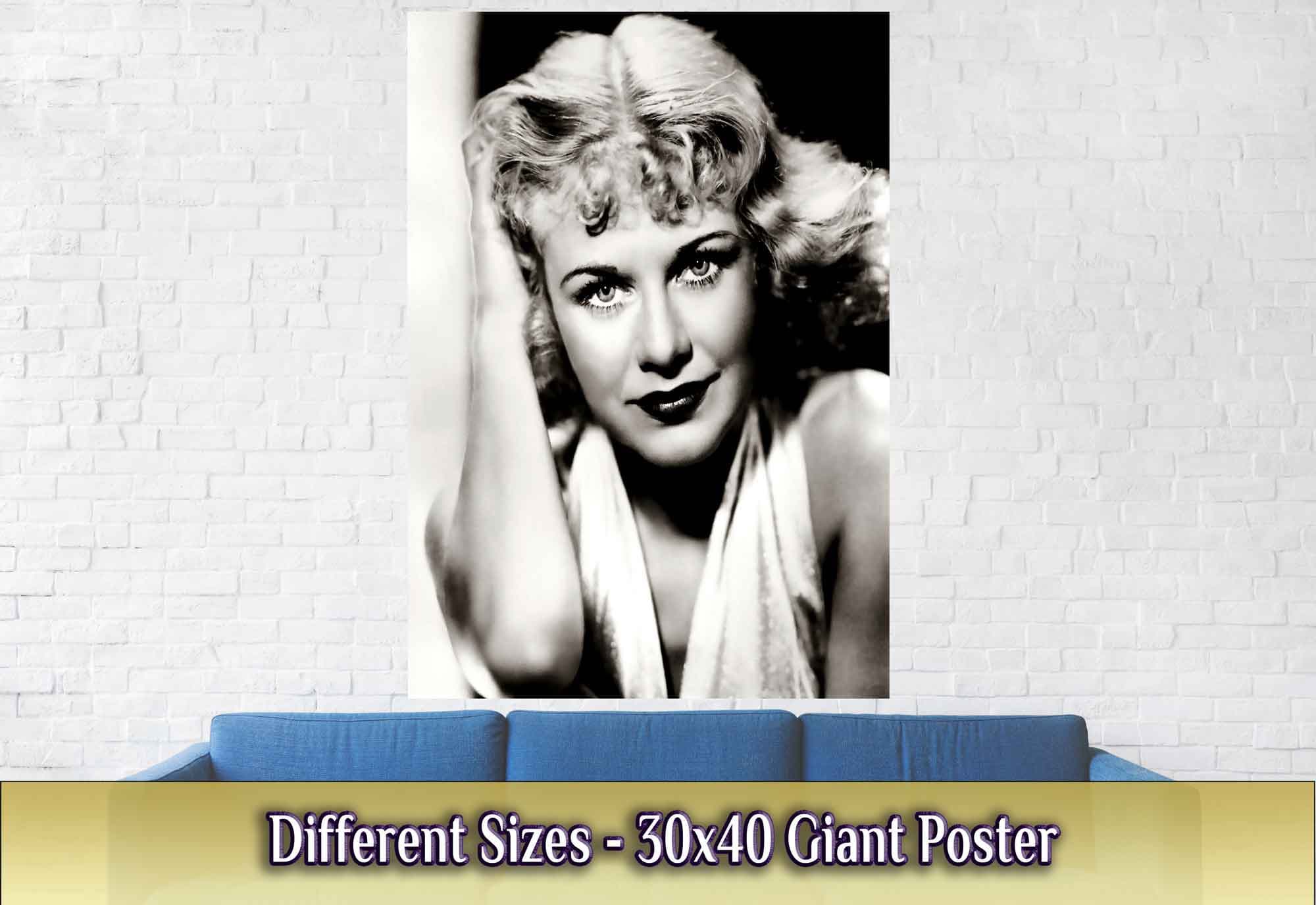 Ginger Rogers Poster, Vintage Photo - Iconic Ginger Rogers Print - Hollywood Silver Screen Star - WallArtPrints4U