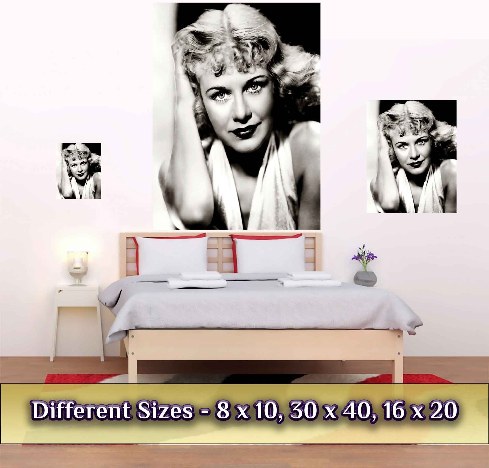 Ginger Rogers Poster, Vintage Photo - Iconic Ginger Rogers Print - Hollywood Silver Screen Star - WallArtPrints4U