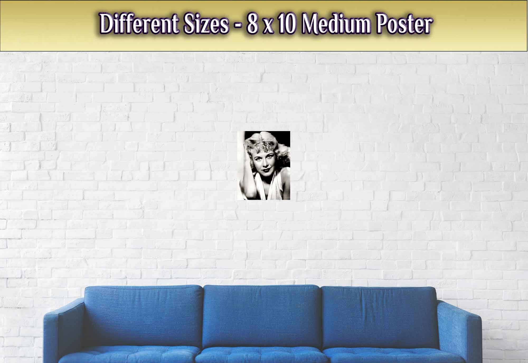 Ginger Rogers Poster, Vintage Photo - Iconic Ginger Rogers Print - Hollywood Silver Screen Star - WallArtPrints4U