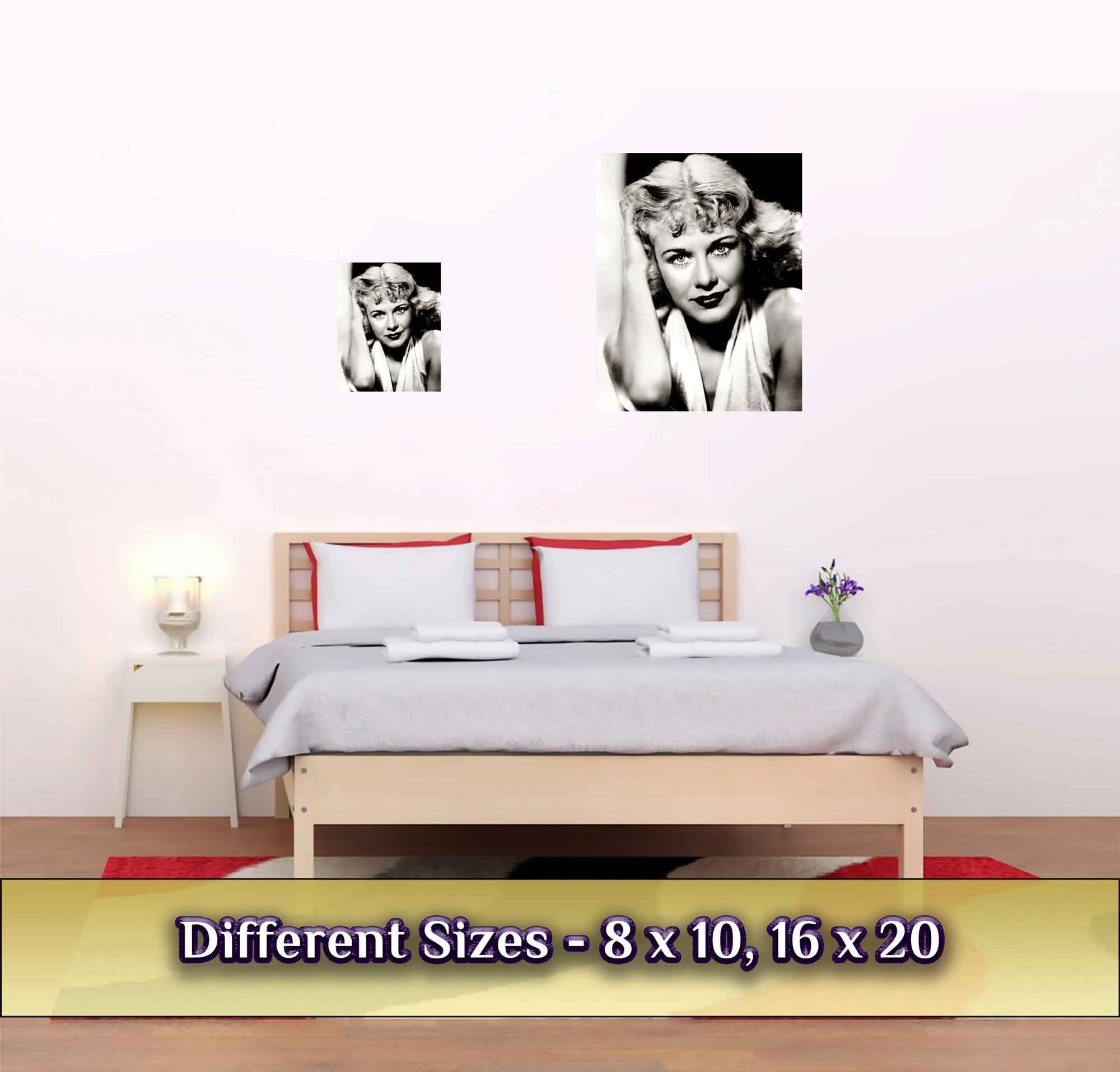 Ginger Rogers Poster, Vintage Photo - Iconic Ginger Rogers Print - Hollywood Silver Screen Star - WallArtPrints4U