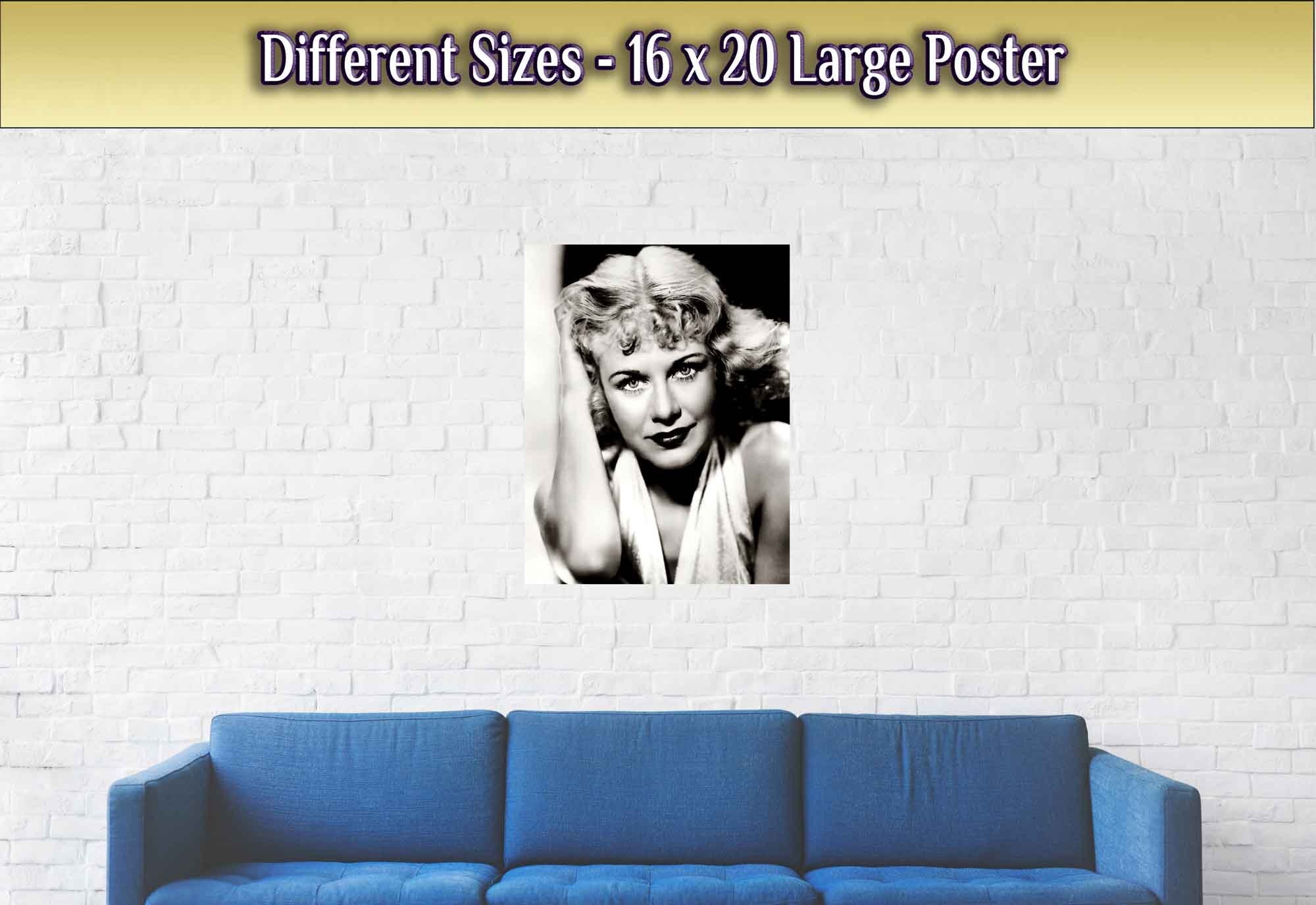 Ginger Rogers Poster, Vintage Photo - Iconic Ginger Rogers Print - Hollywood Silver Screen Star - WallArtPrints4U