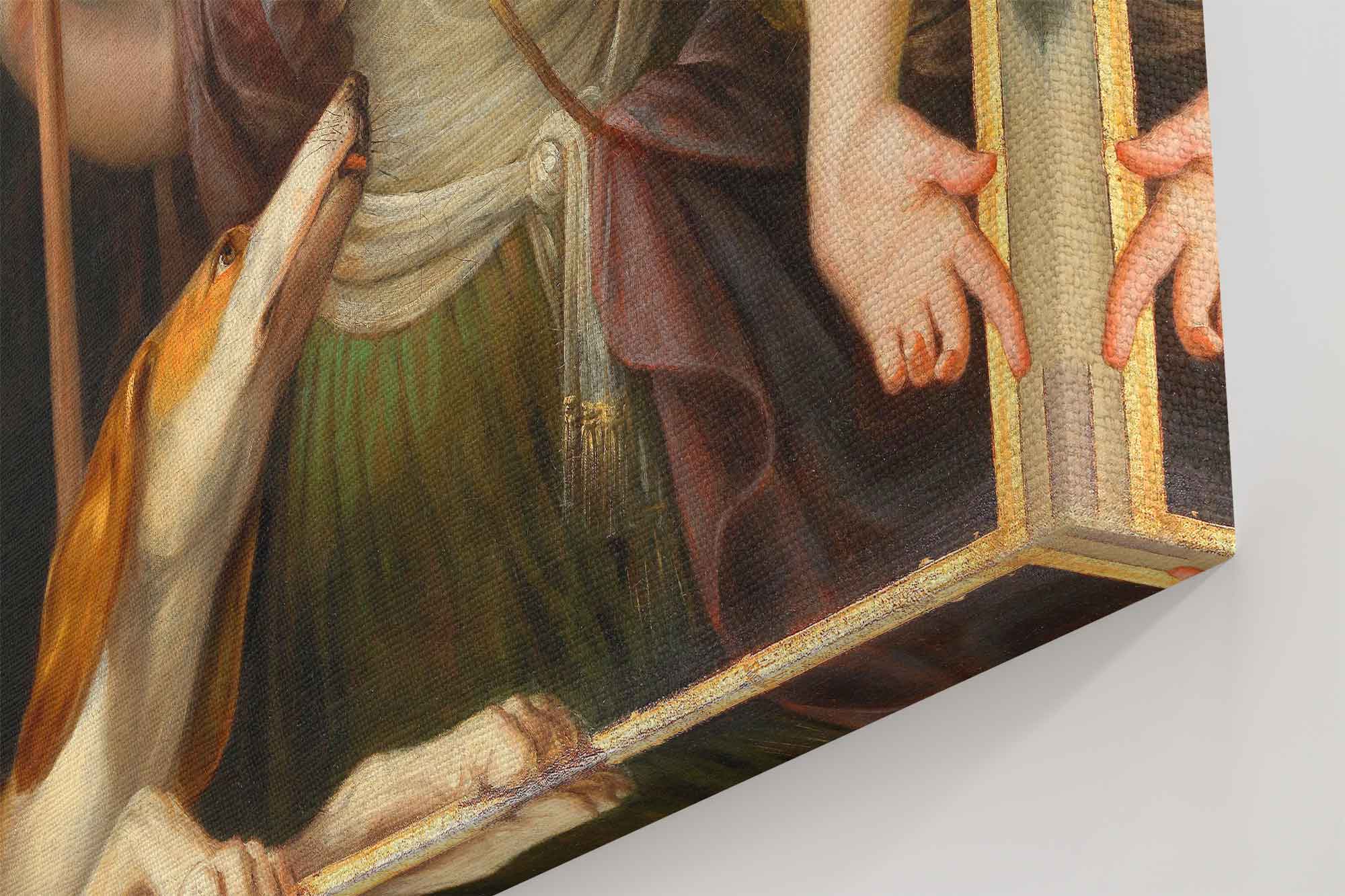 Goddess Artemis Canvas, Lady As Diana Vintage Moon Goddess Artemis Canvas Print, Goddess Of The Moon And Hunt - WallArtPrints4U