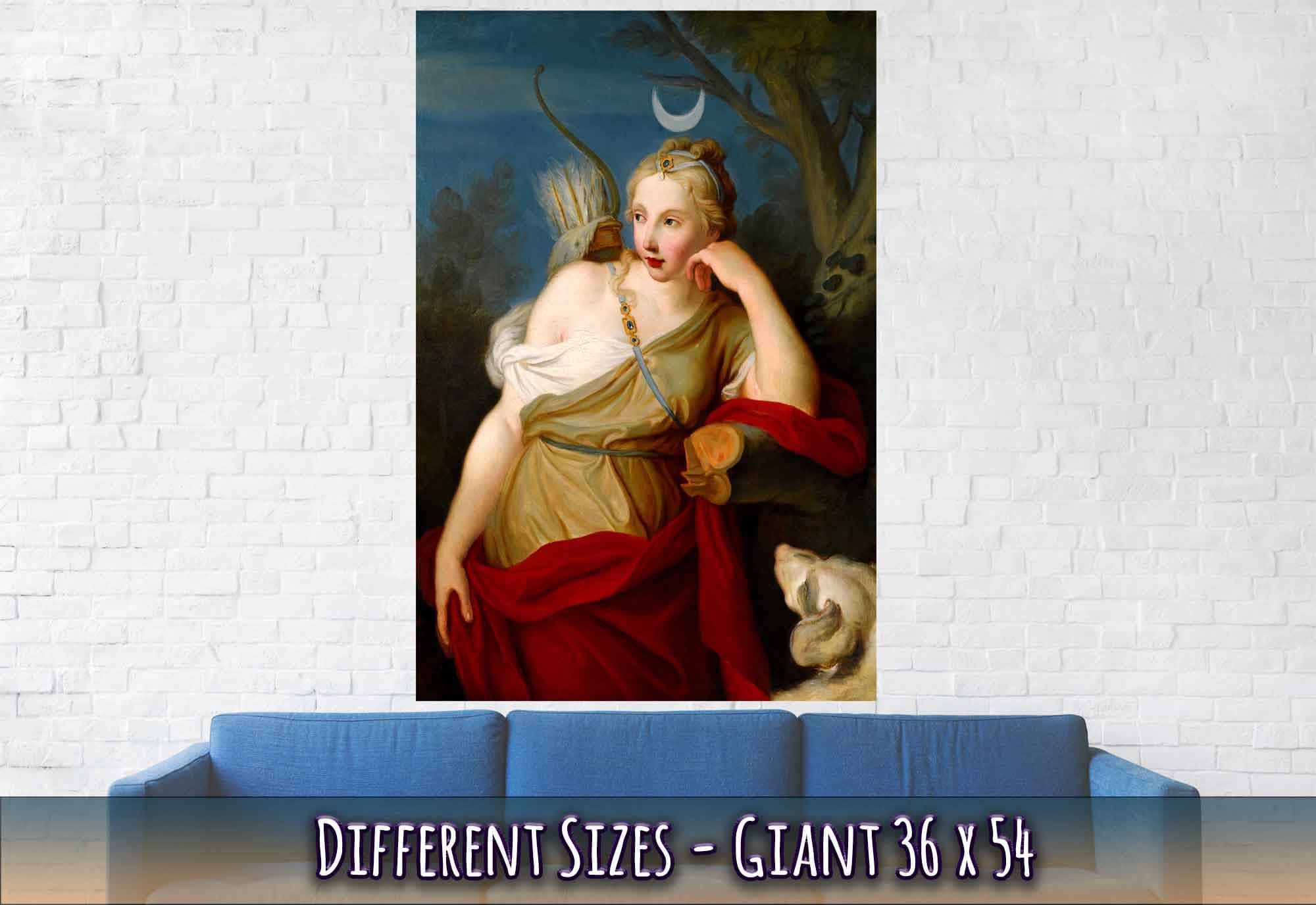 Goddess Diana Poster, Goddess Artemis Print, Goddess Of The Moon And Hunt - WallArtPrints4U