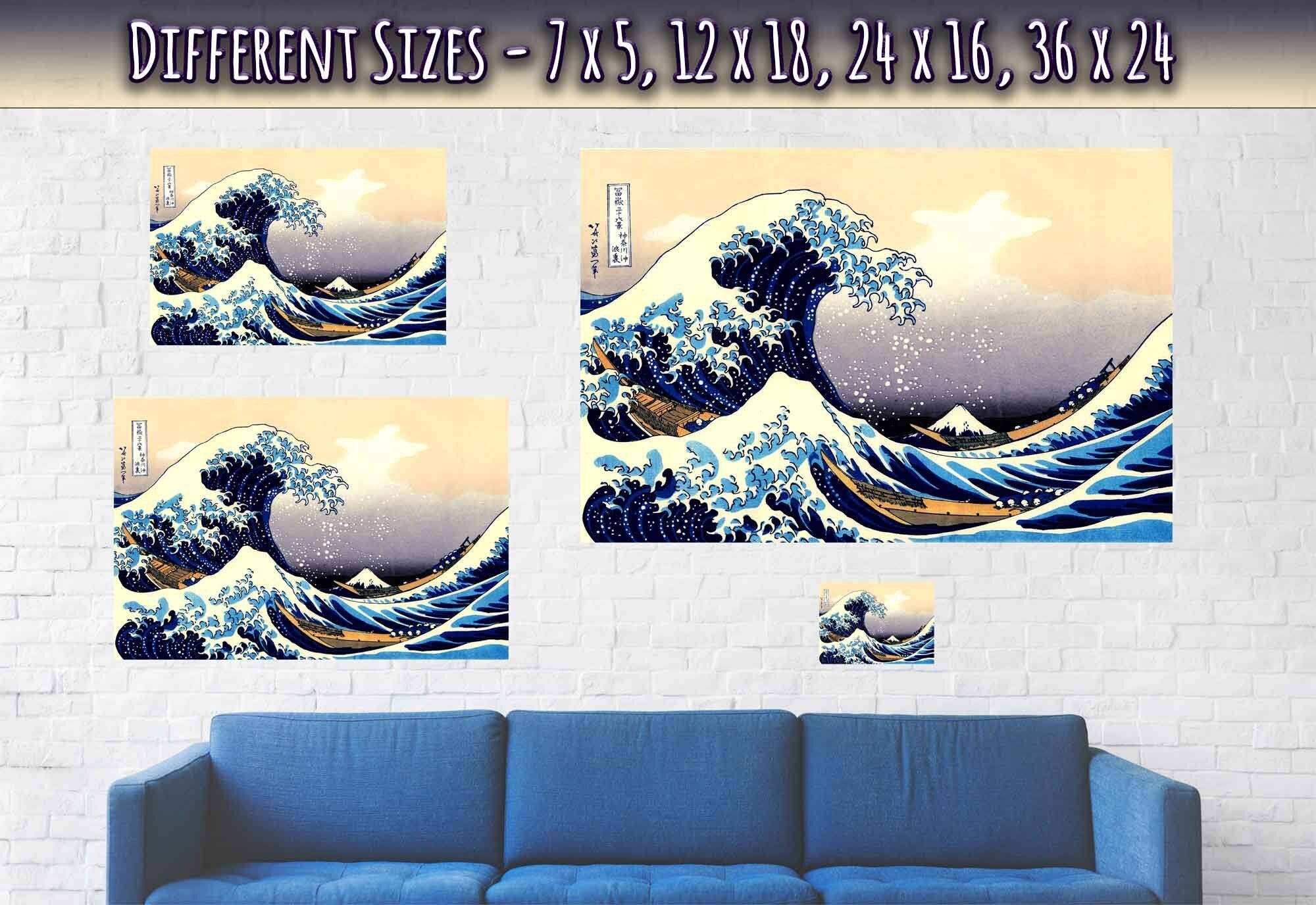 Great Wave Kanagawa Poster, Katsushika Hokusai 1833 - Great Wave Kanagawa Print - WallArtPrints4U