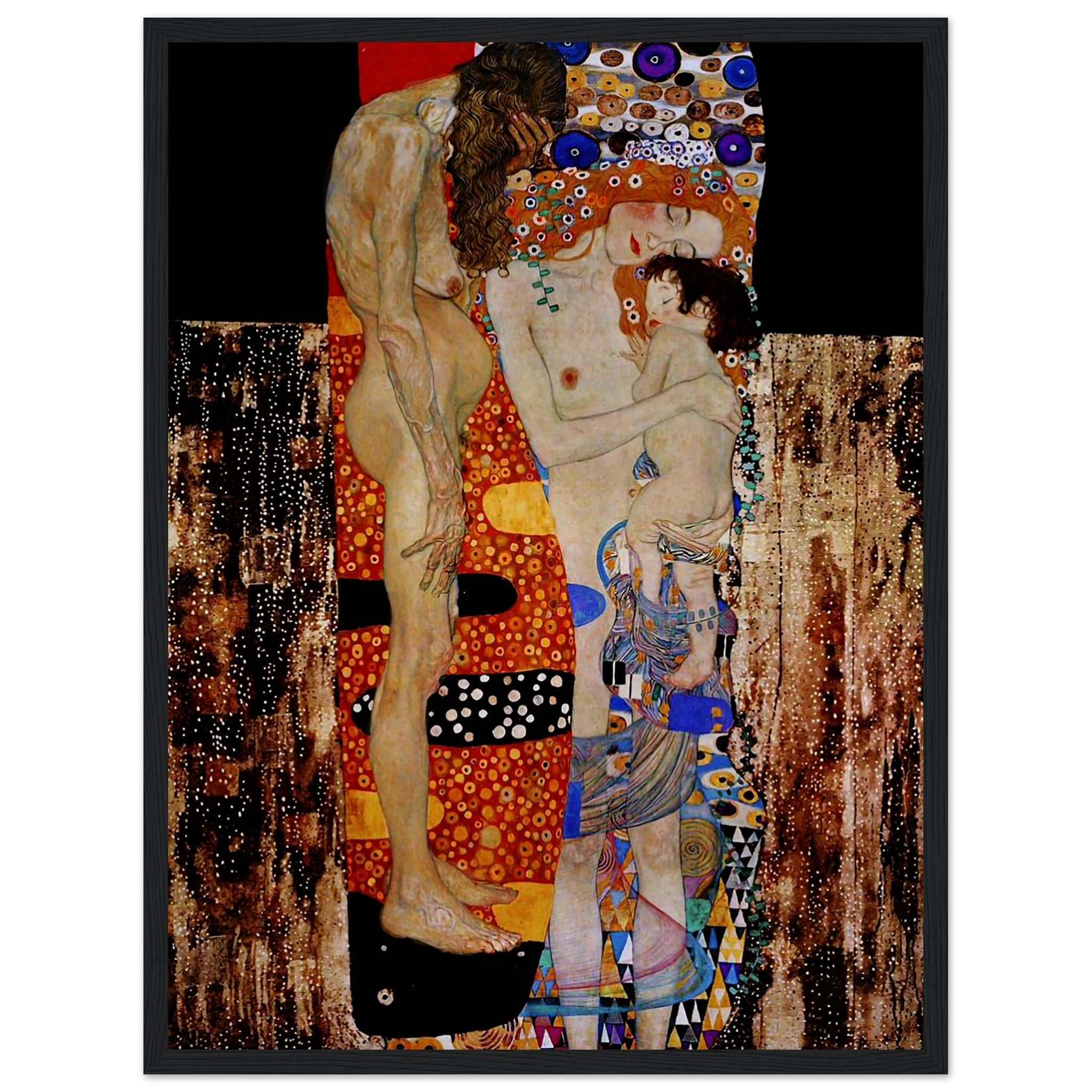 Gustav Klimt Framed Print, 3 Ages Of Women Gustav Klimt Print 1905 - WallArtPrints4U