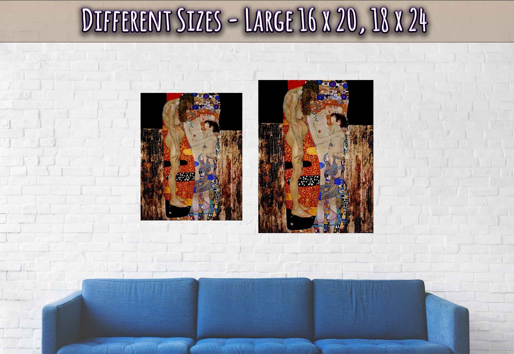 Gustav Klimt Poster, 3 Ages Of Women Gustav Klimt Print 1905 - WallArtPrints4U