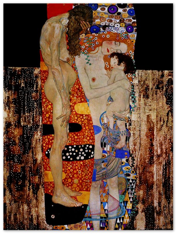 Gustav Klimt Poster, 3 Ages Of Women Gustav Klimt Print 1905 - WallArtPrints4U