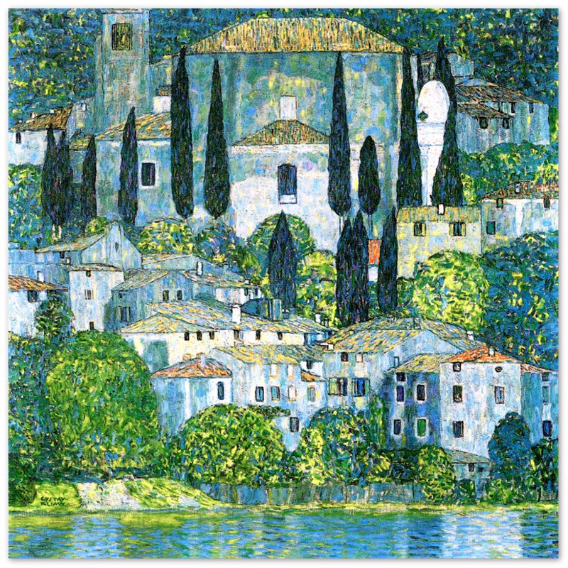 Gustav Klimt Prints Church In Cassone Poster, Gustav Klimt - WallArtPrints4U