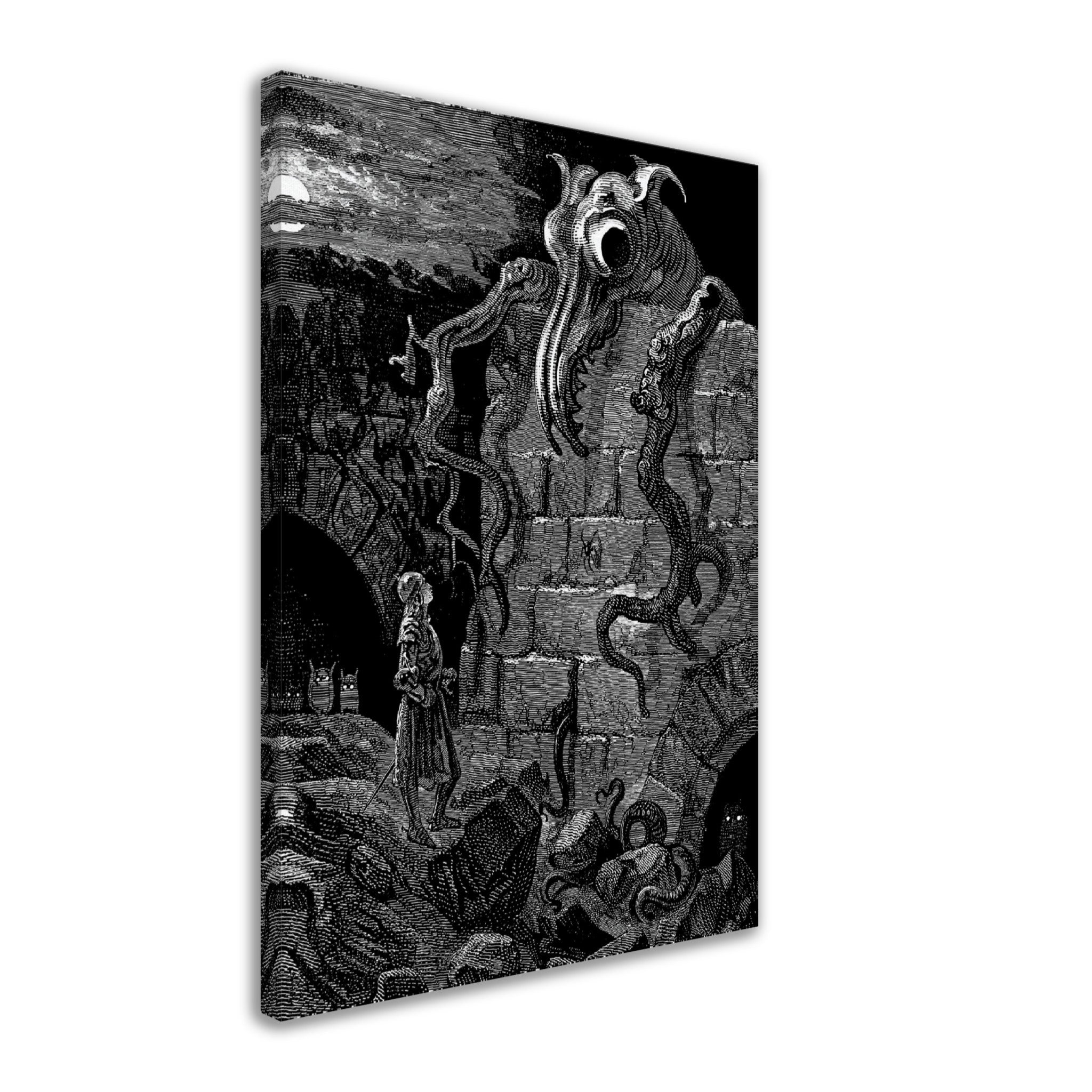 Gustave Dore Canvas - Gnarled Monster Canvas Print, From The Legend Of Croquemitaine. - WallArtPrints4U