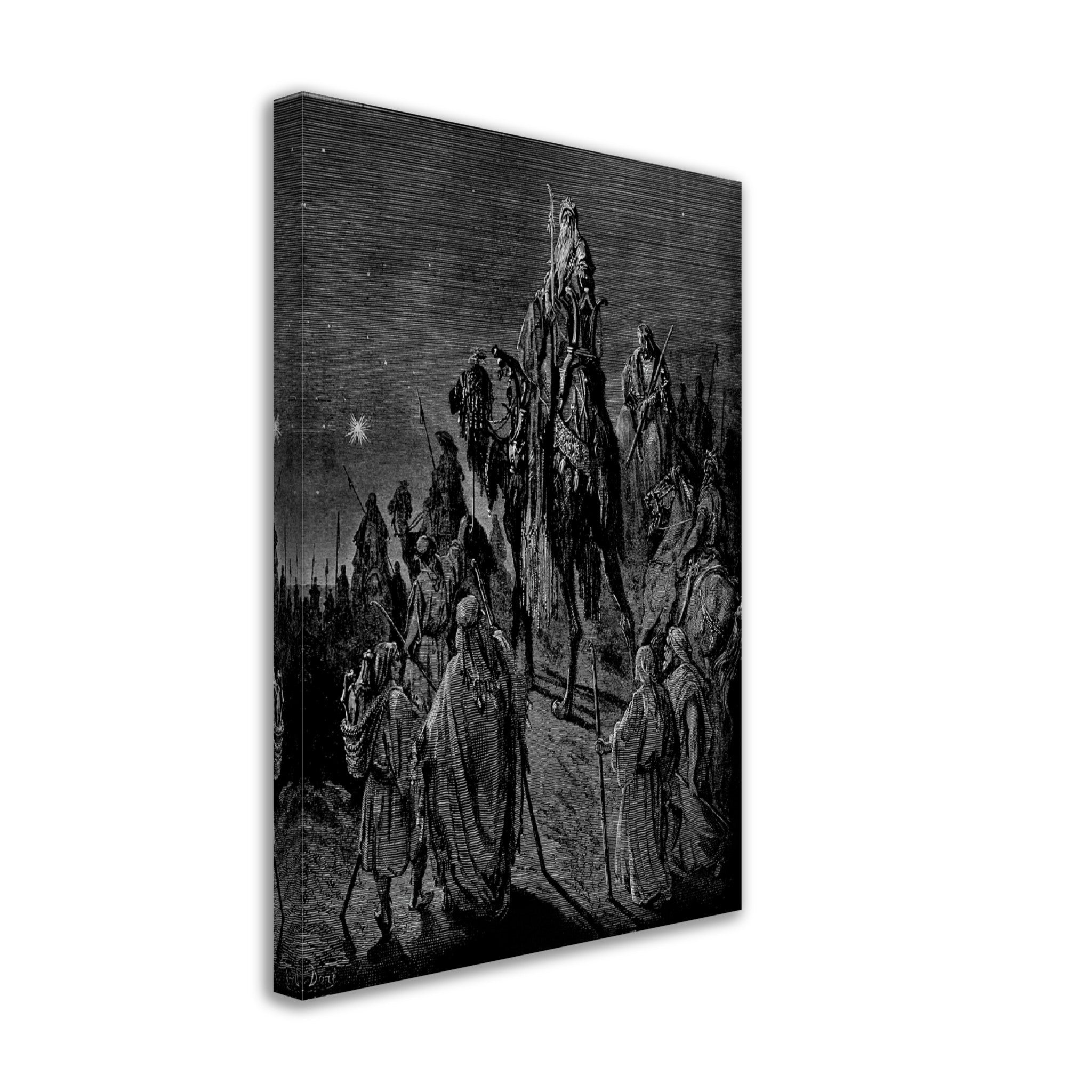 Gustave Dore Canvas, The Three Kings Canvas Print, From La Grand Bible De Tours 1843 - WallArtPrints4U